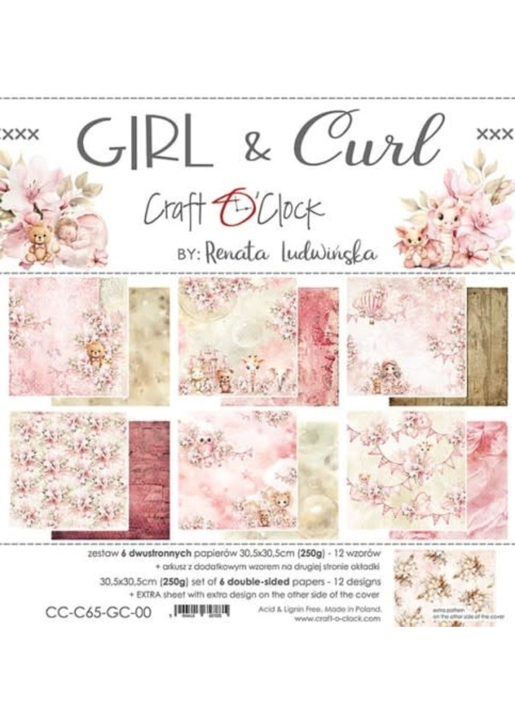 GIRL & CURL - SET VLOEITJES 30,5X30,5CM