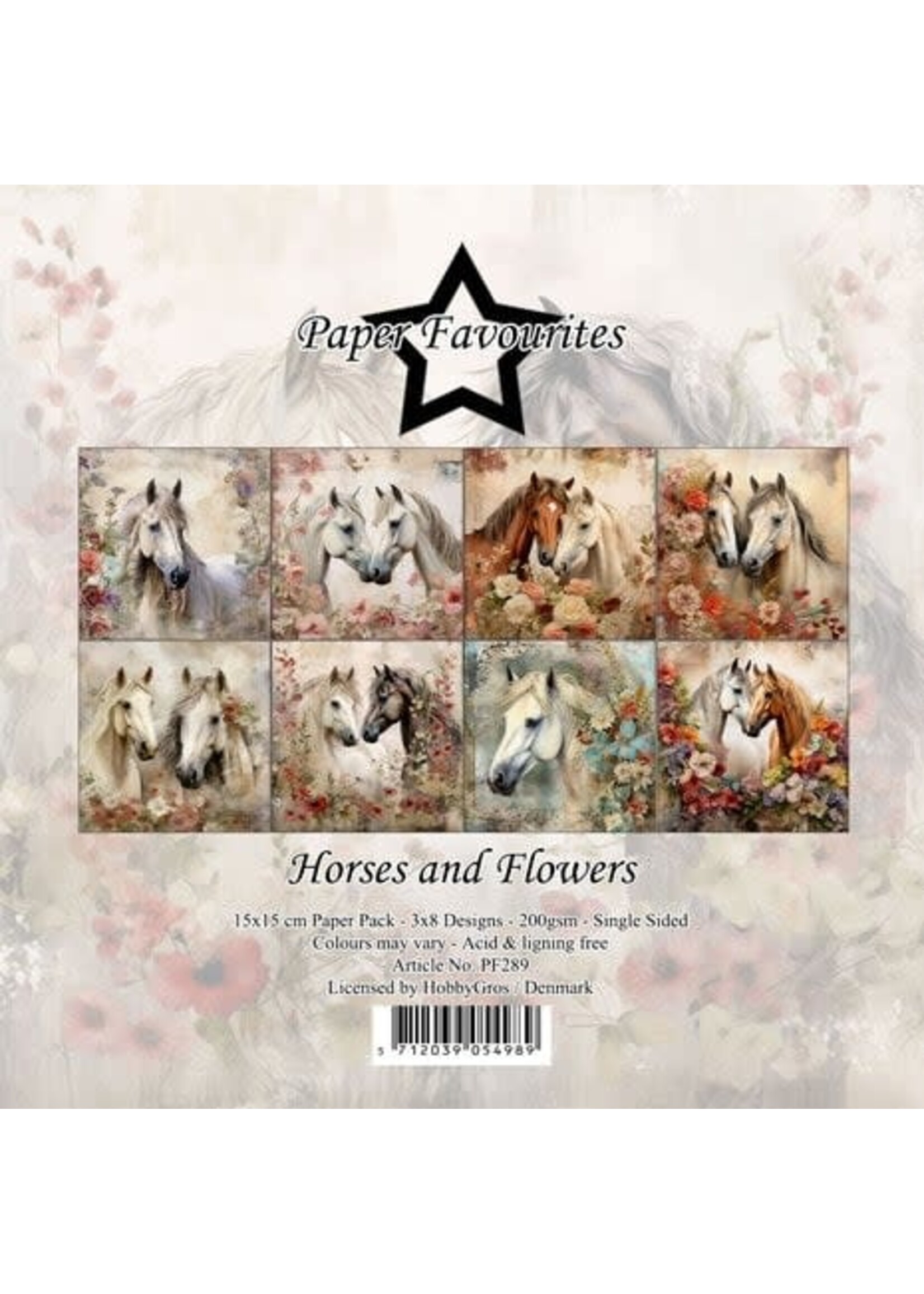 Horses and Flowers 6x6 Inch Paper Pack (PF289)