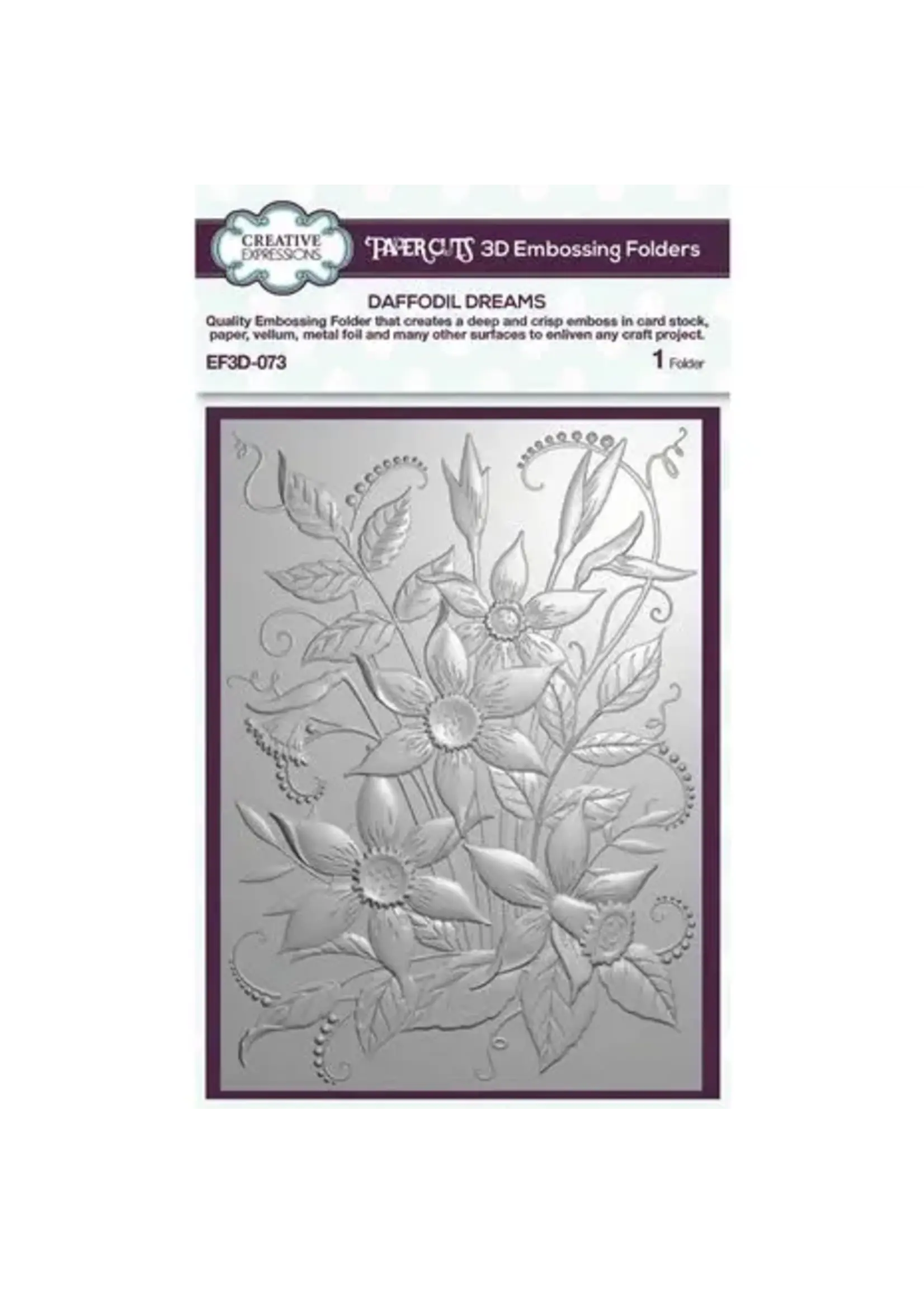 Sue Wilson 3D Embossing Folder Daffodil Dreams (EF3D-073)