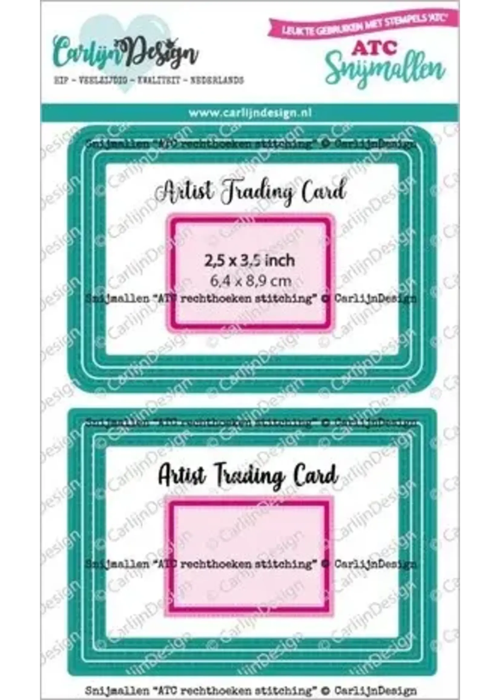 Snijmallen ATC Eechthoeken Stitching (CDSN-0247)