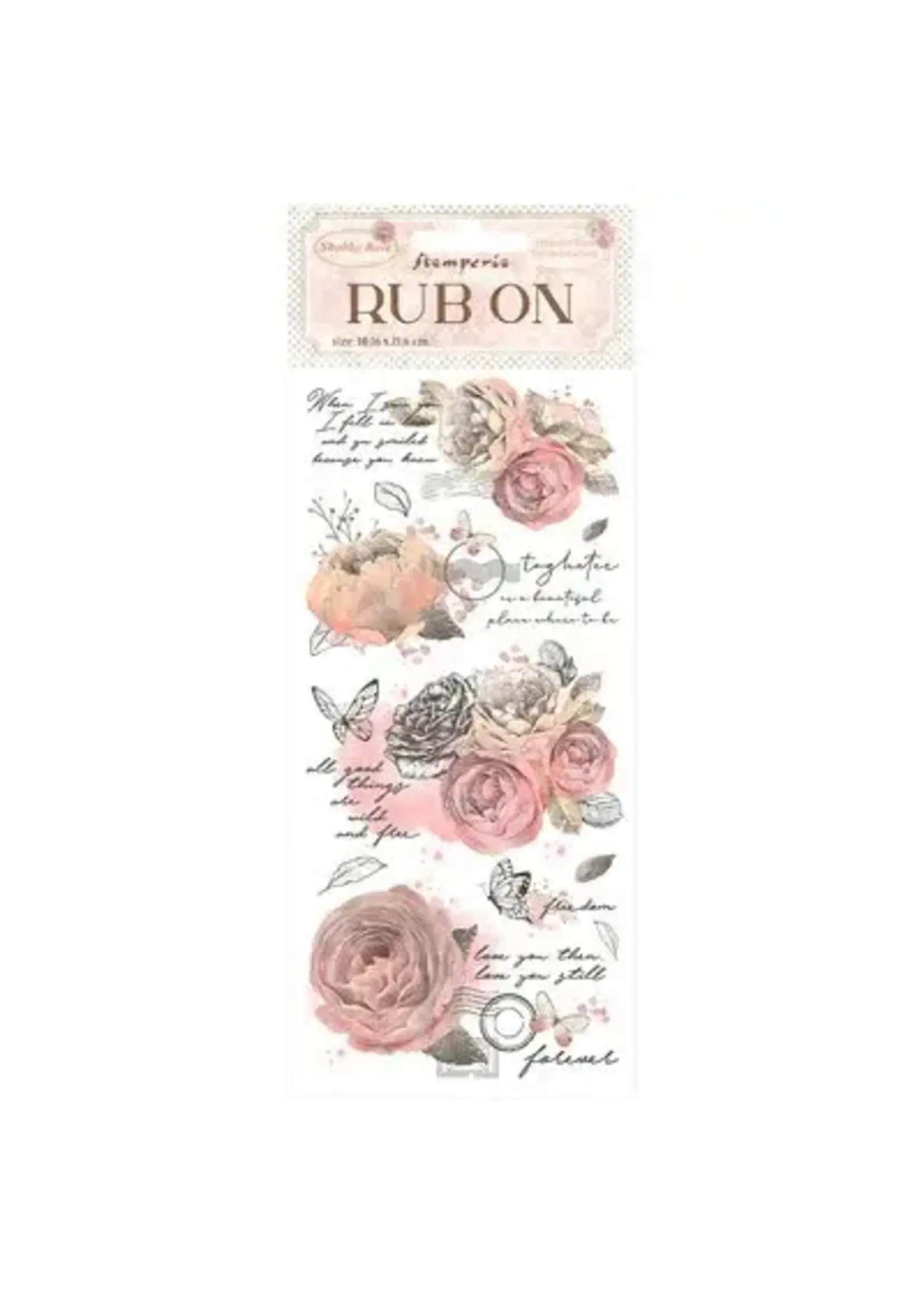 SCRAPBOOKING SMALL PAD 10 SHEETS CM 20,3X20,3 (8"X8") - SHABBY ROSE