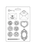 SOFT MOULD A5 - SHABBY ROSE LETTERS AND SEALS