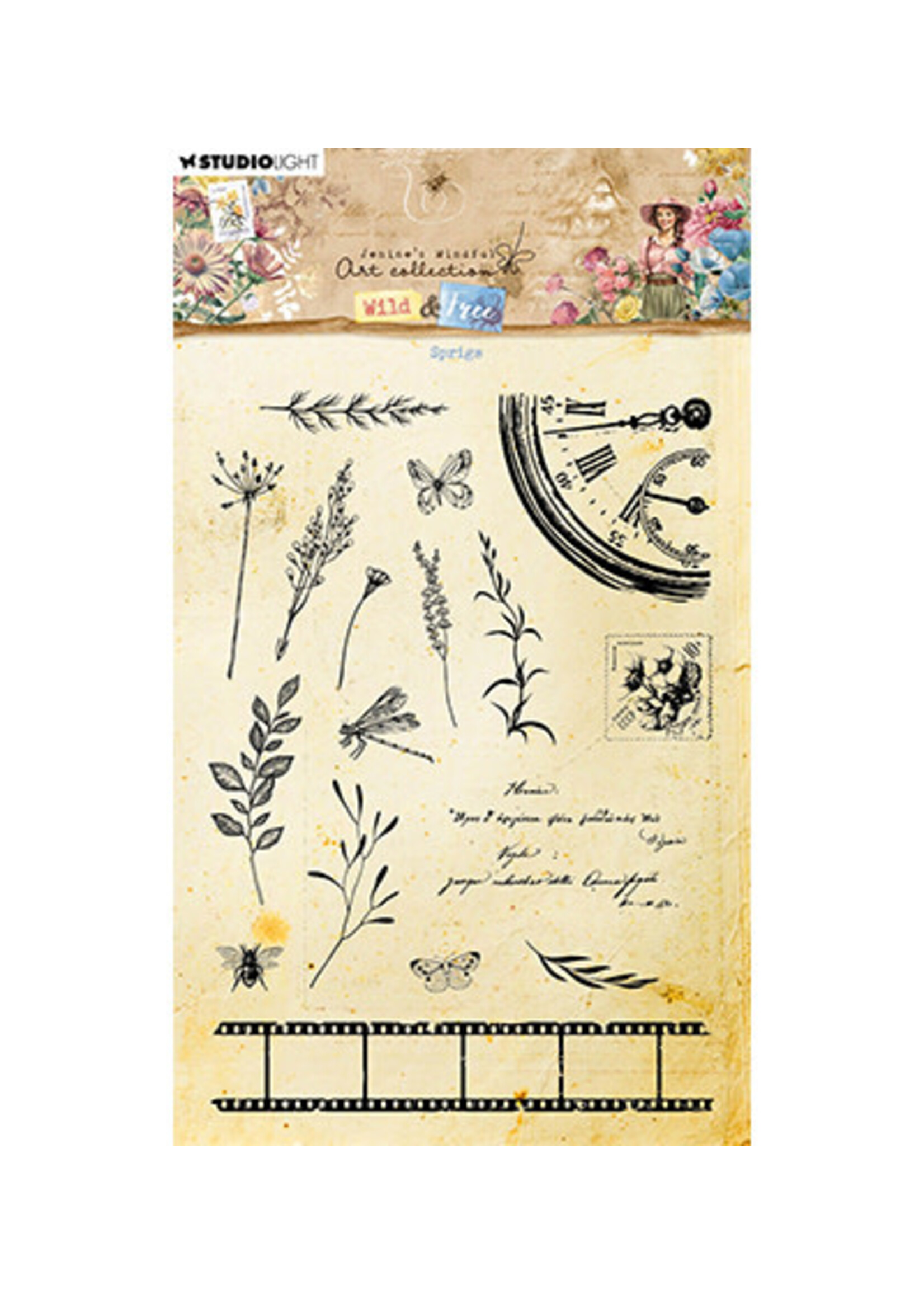 JMA-WAF-STAMP672 - Sprigs Wild & Free nr.672