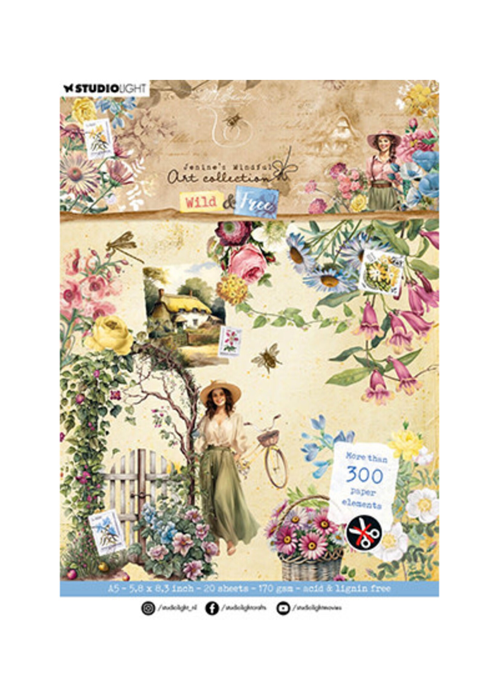 JMA-WAF-DCPP181 - Paper Pad Paper elements Wild & Free nr.181