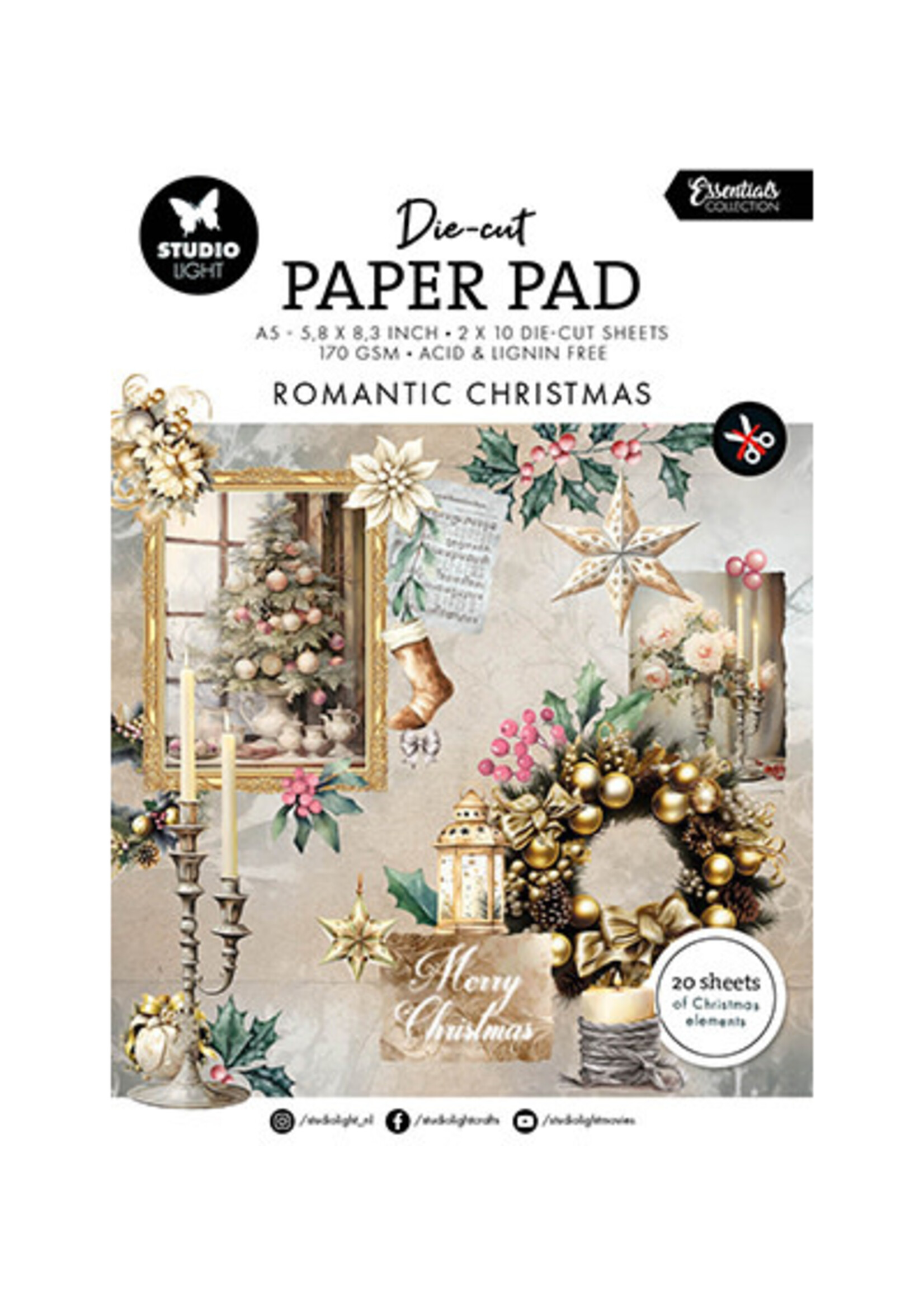 SL-ES-DCPP201 - Paper Pad Romantic Christmas Essentials nr.201