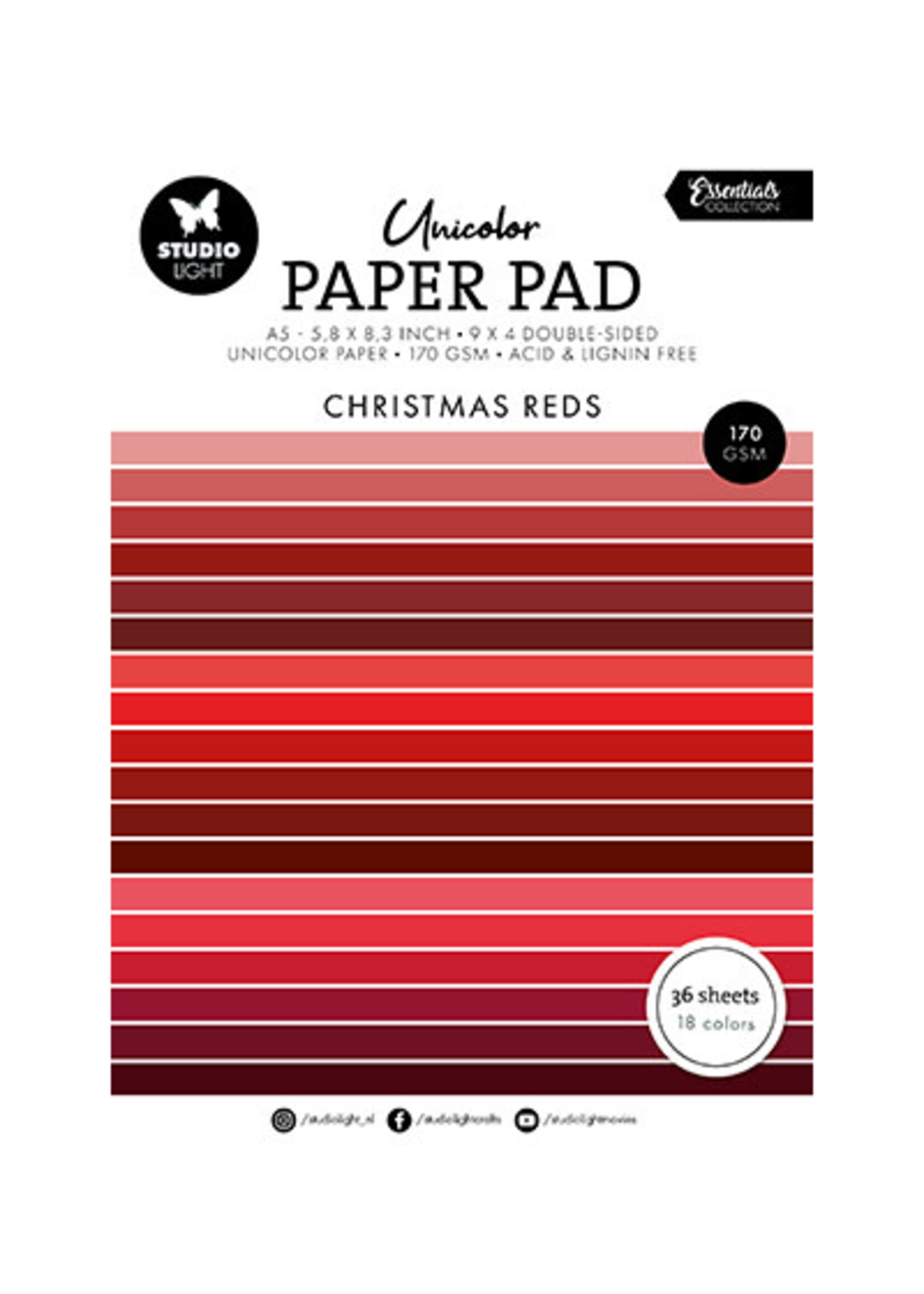 SL-ES-UPP205 - Paper Pad Christmas reds Essentials nr.205