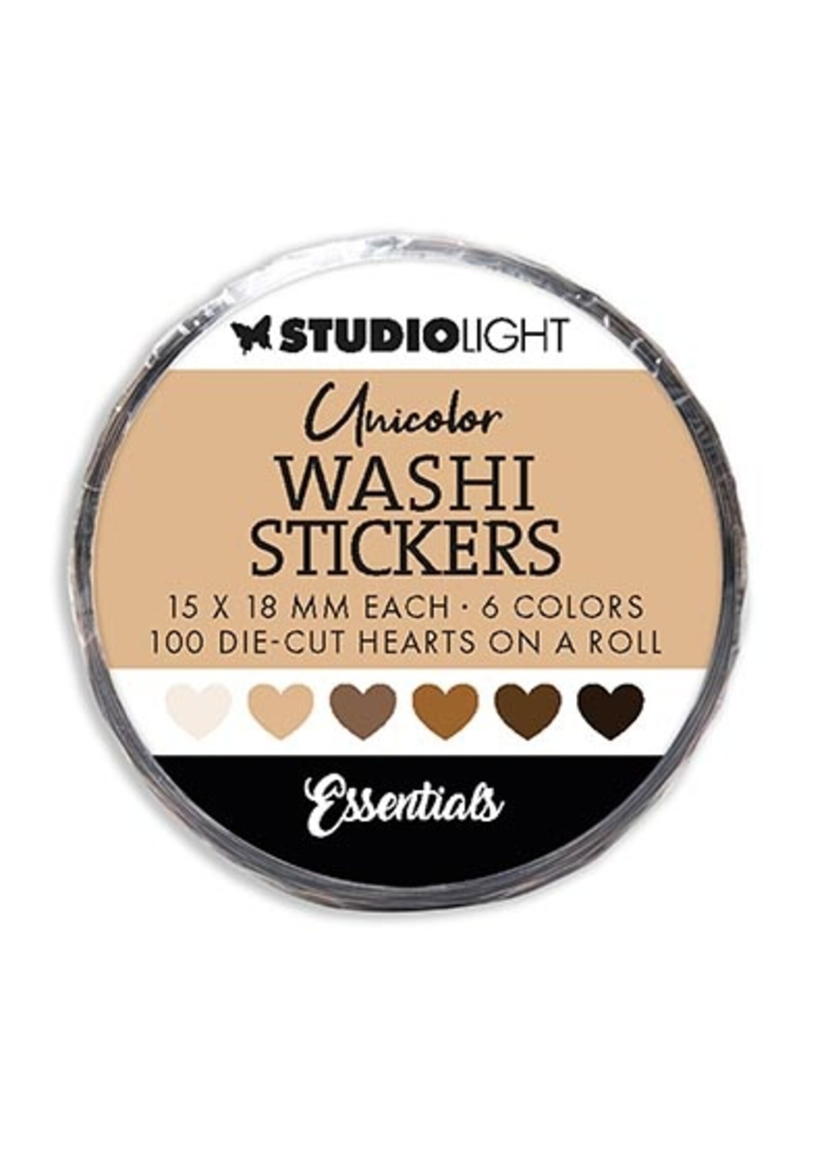 SL-ES-WASH21 - Washi Die-cut Stickers Browns Essentials nr.21