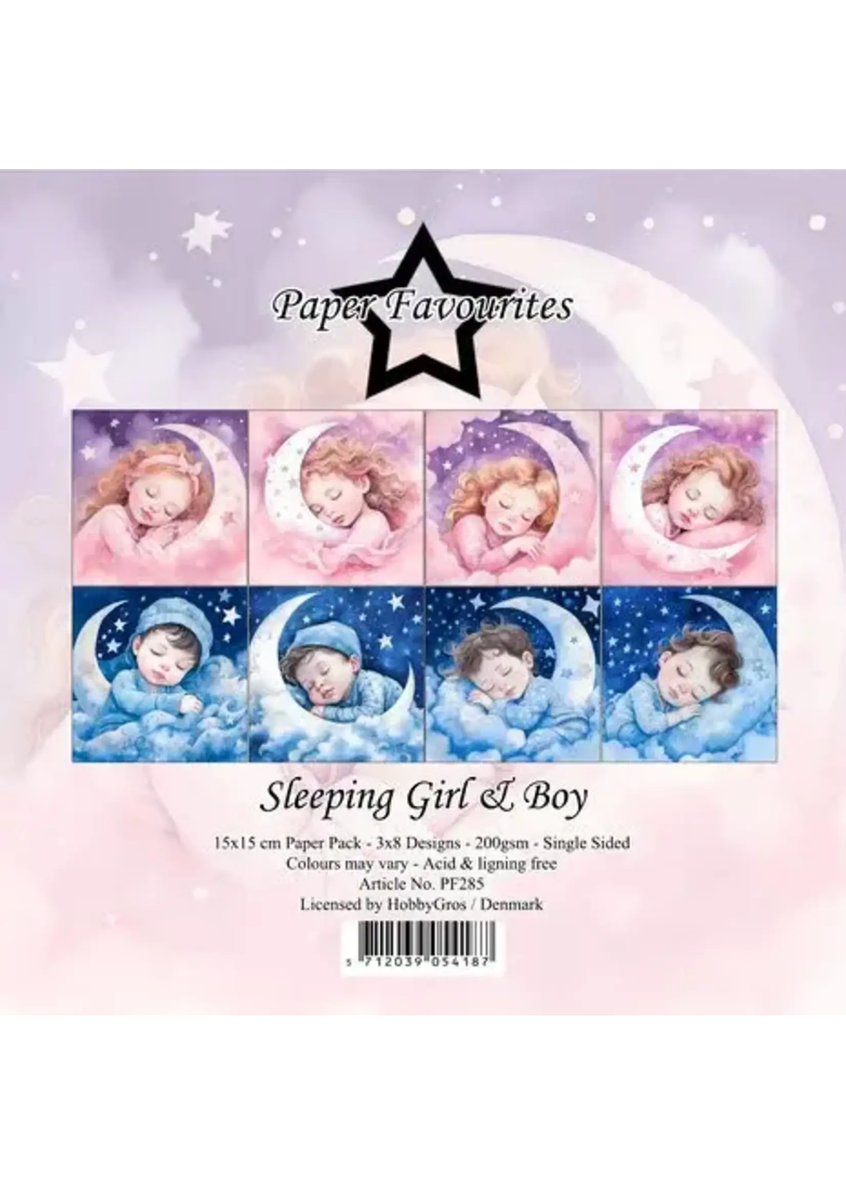 Sleeping Girl & Boy 6x6 Inch Paper Pack (PF285)