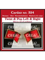 Cardzz Stansen No. 324 Twist & Pop Links & Rechts (voor Kaart met Vouw aan de Bovenkant) (CLCZ324)