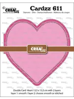Cardzz Stansen No. 611 Dubbele Kaart Hart (CLCZ611)