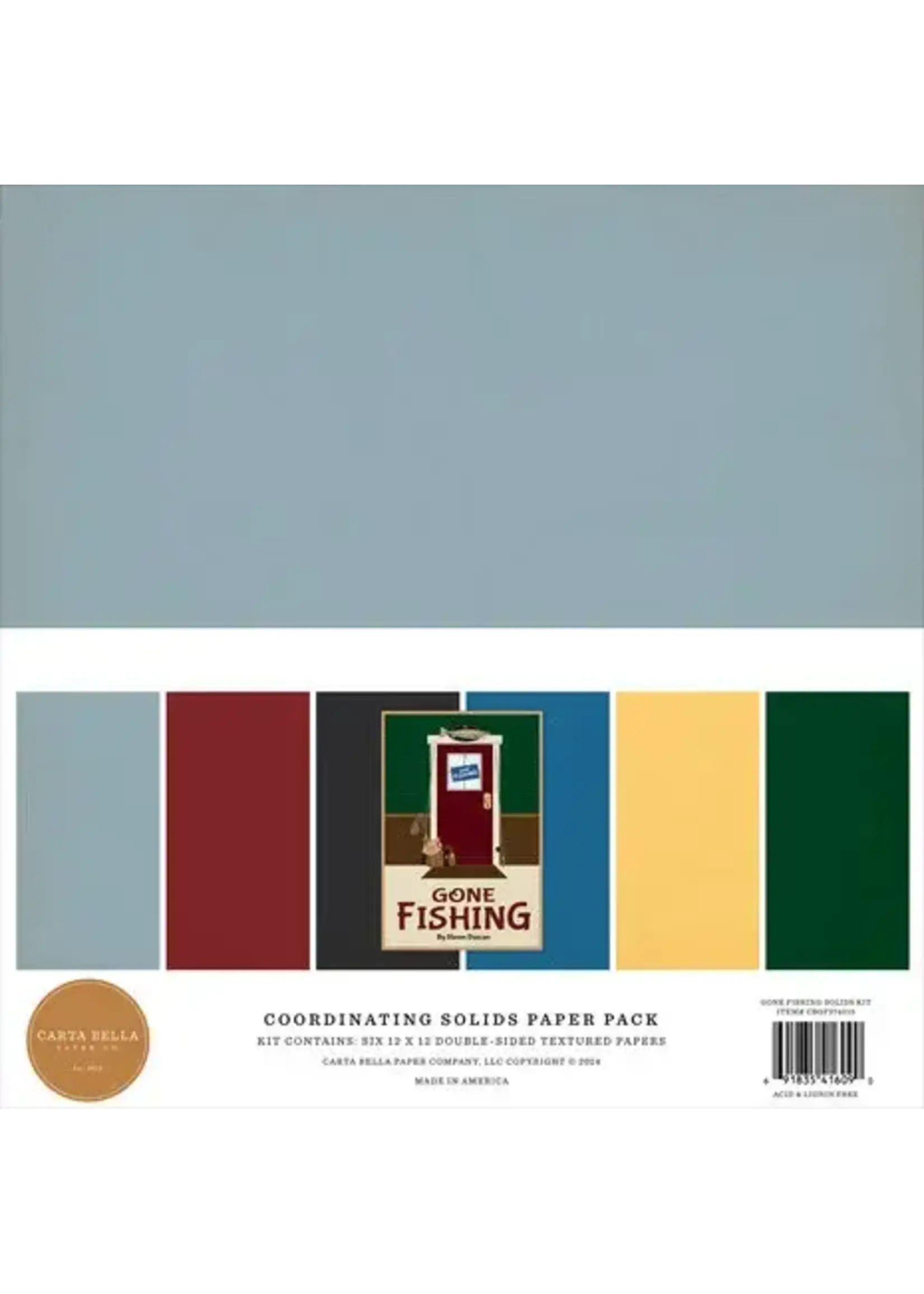 Gone Fishing 12x12 Inch Coordinating Solids Paper Pack (CBGF374015)