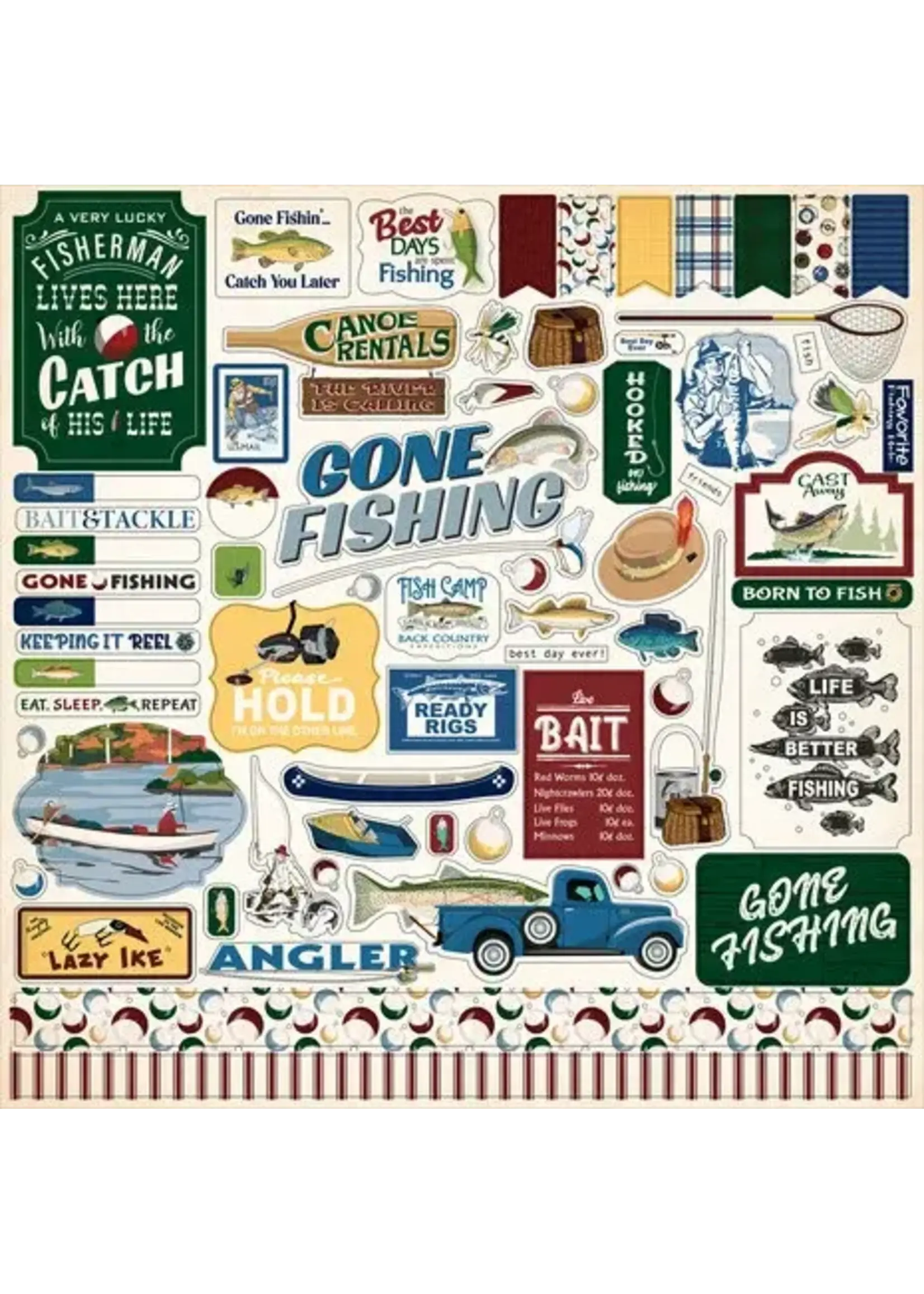 Gone Fishing 12x12 Inch Collection Kit (CBGF374016)