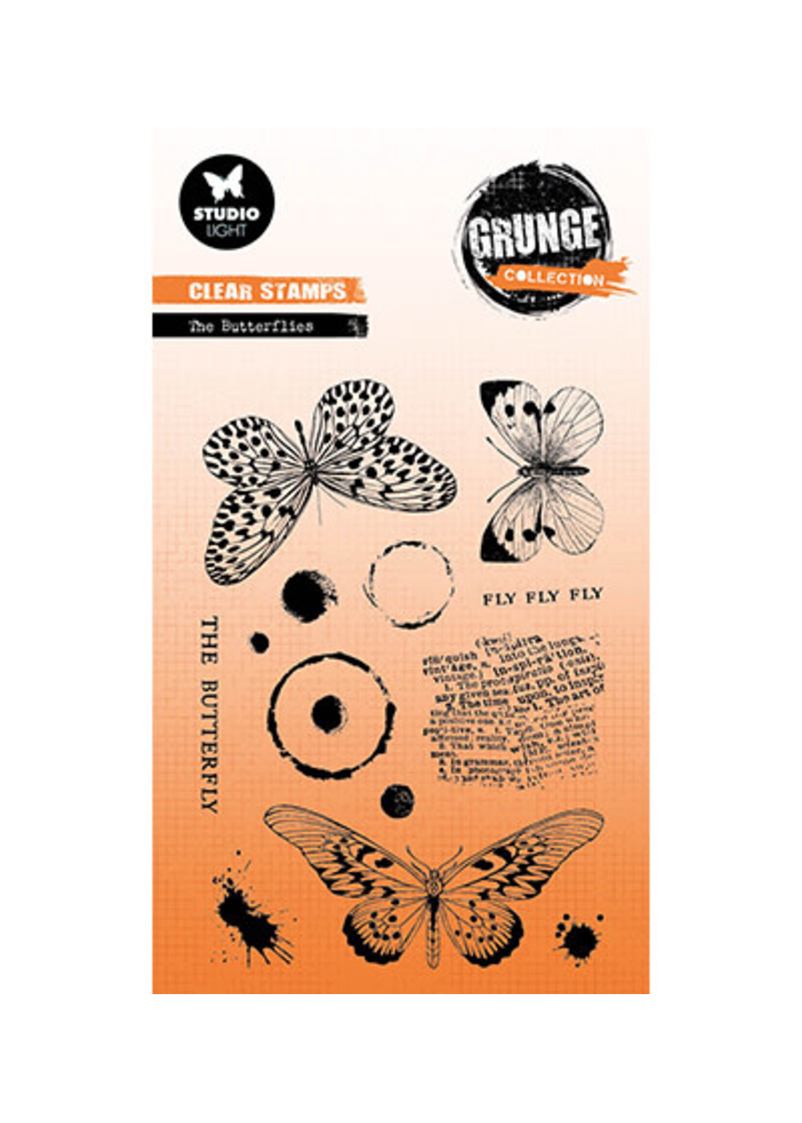 SL-GR-STAMP605 - The Butterflies Grunge Collection nr.605