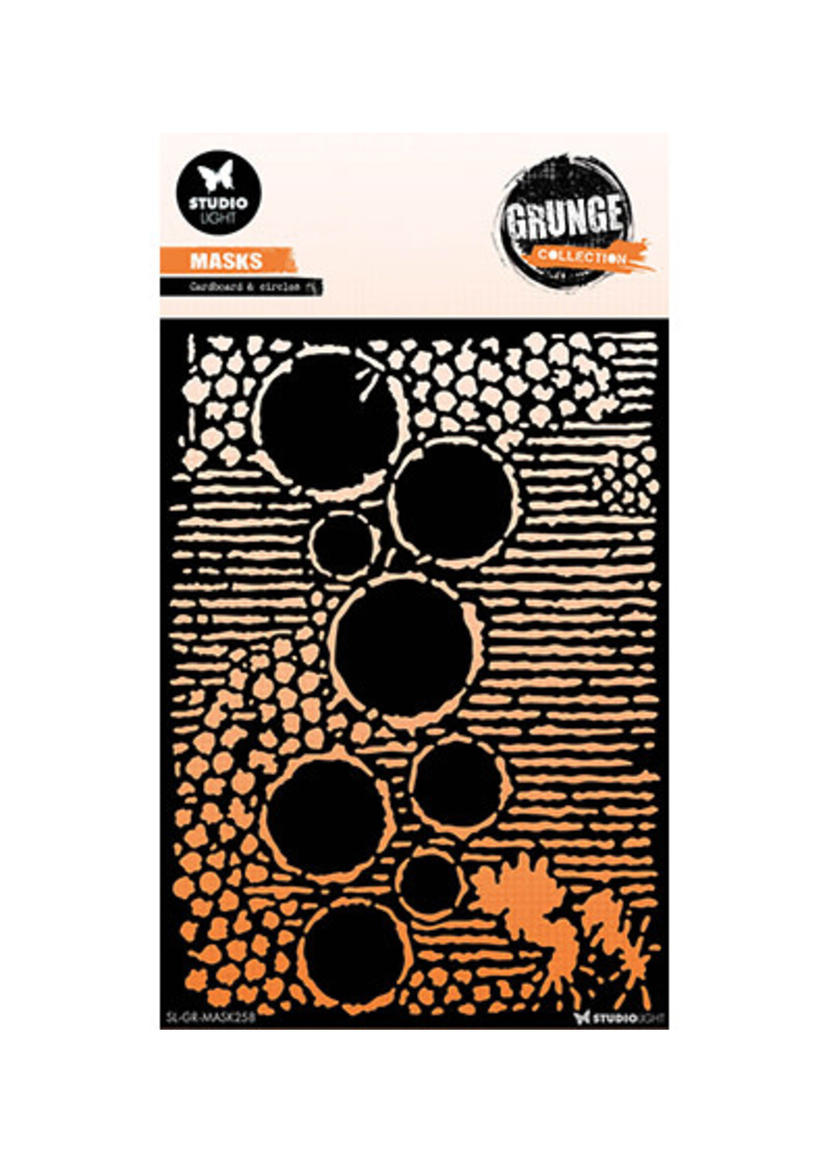 SL-GR-MASK258 - Cardboard and circles Grunge Collection nr.258