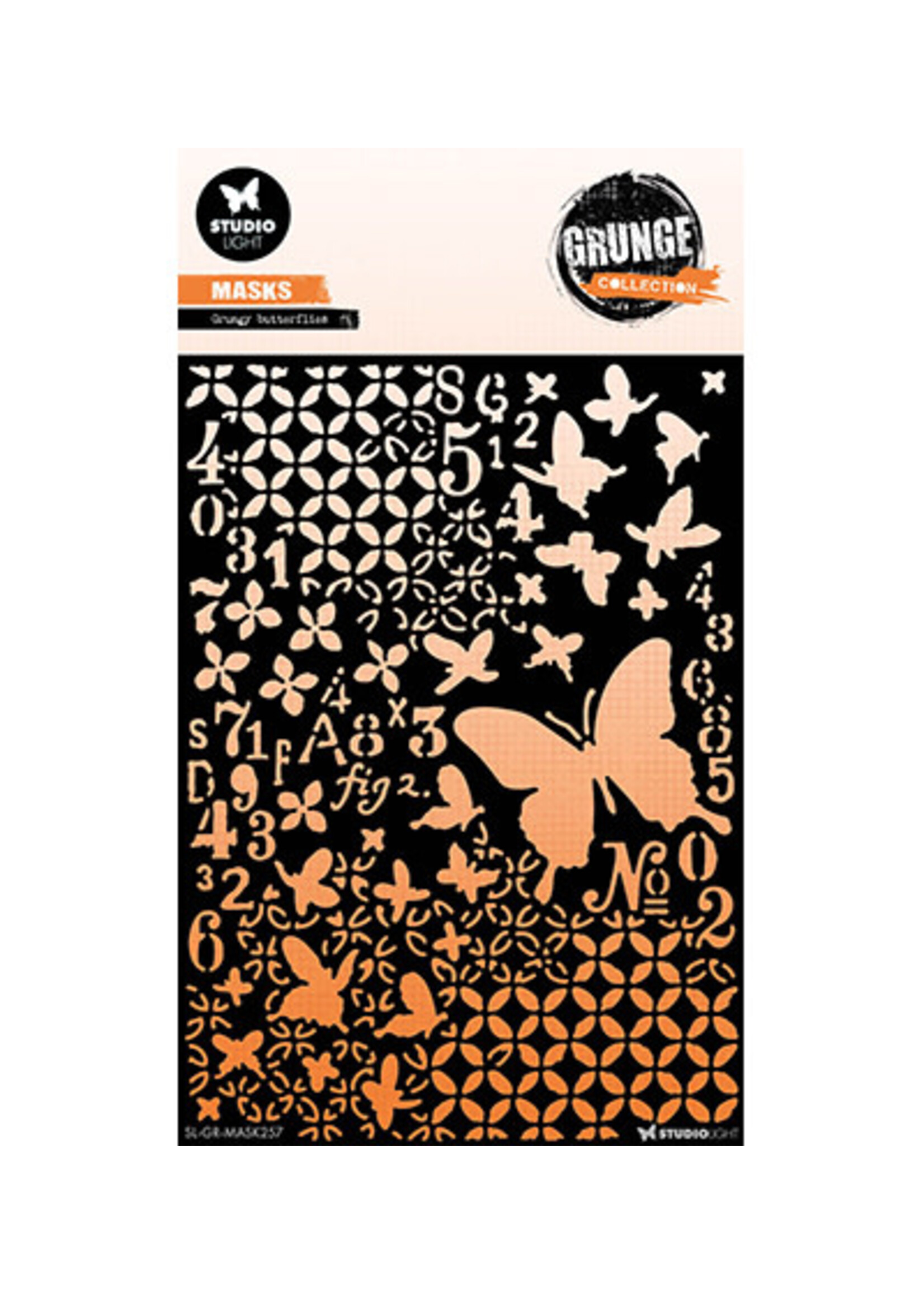 SL-GR-MASK257 - Butterflies Grunge Collection nr.257