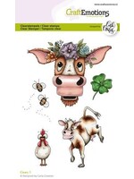 CraftEmotions clearstamps A6 - Cows 1 Carla Creaties (04-24) Artikelnummer 130501/1583