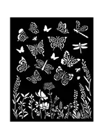 Lavender Thick Stencil 20x25cm Butterflies (KSTD167)