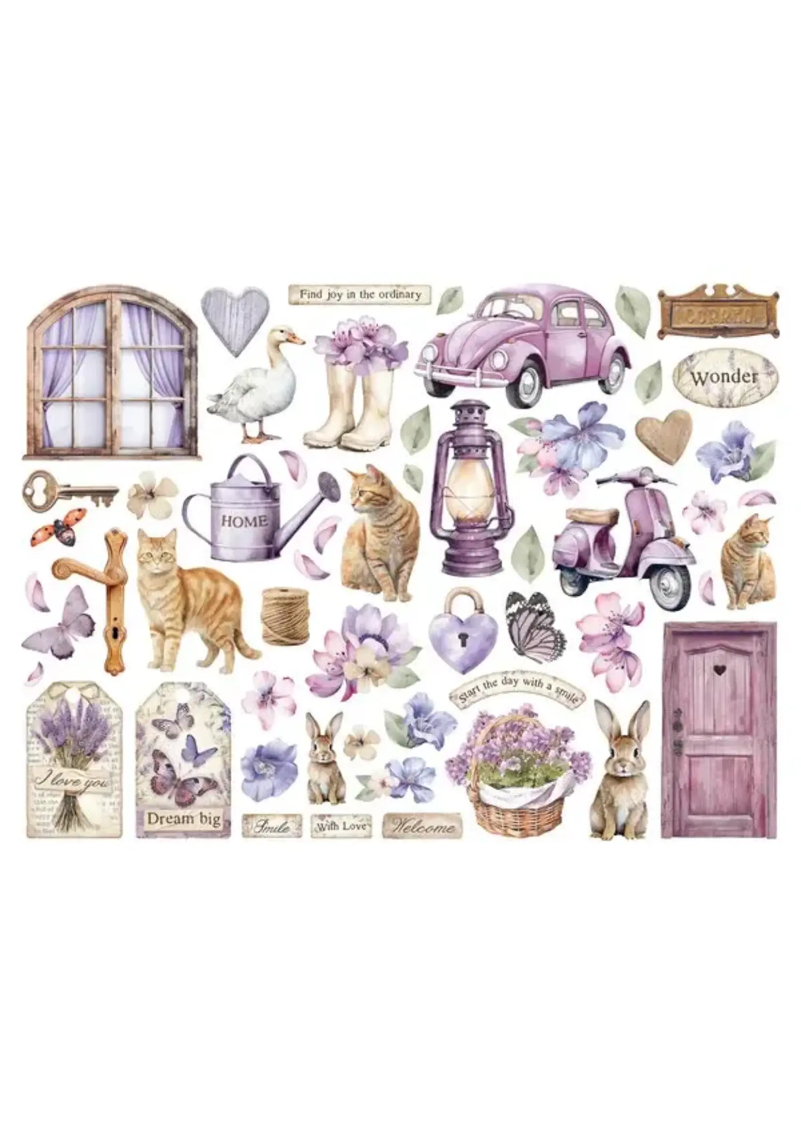 Lavender Die Cuts Assorted (56pcs) (DFLDC100)