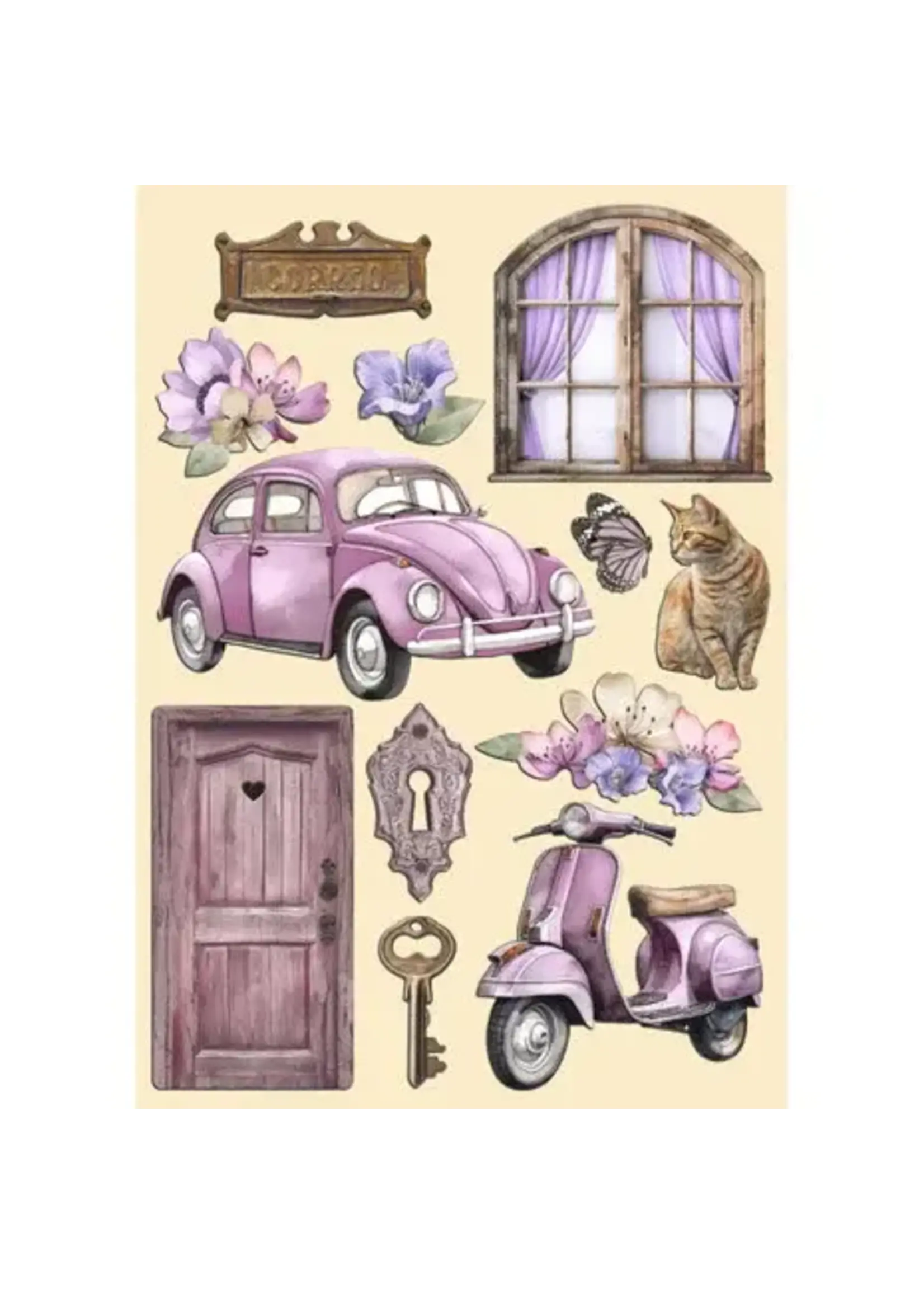 Lavender Colored Wooden Shape A5 (KLSP162