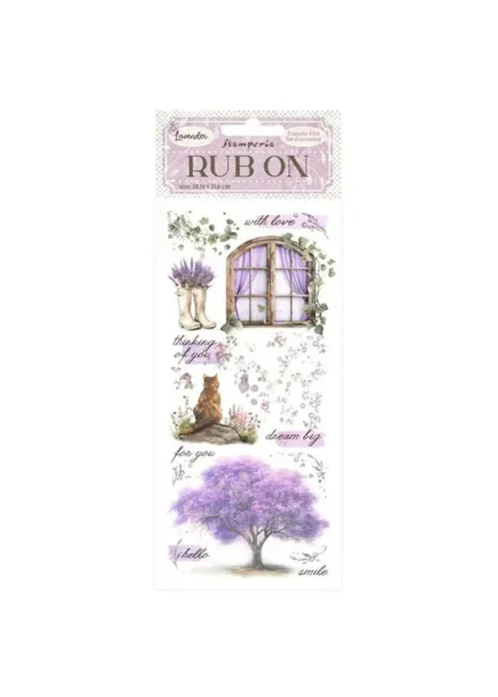Lavender Rub-On 4x8,5 Inch Window (DFLRB99)