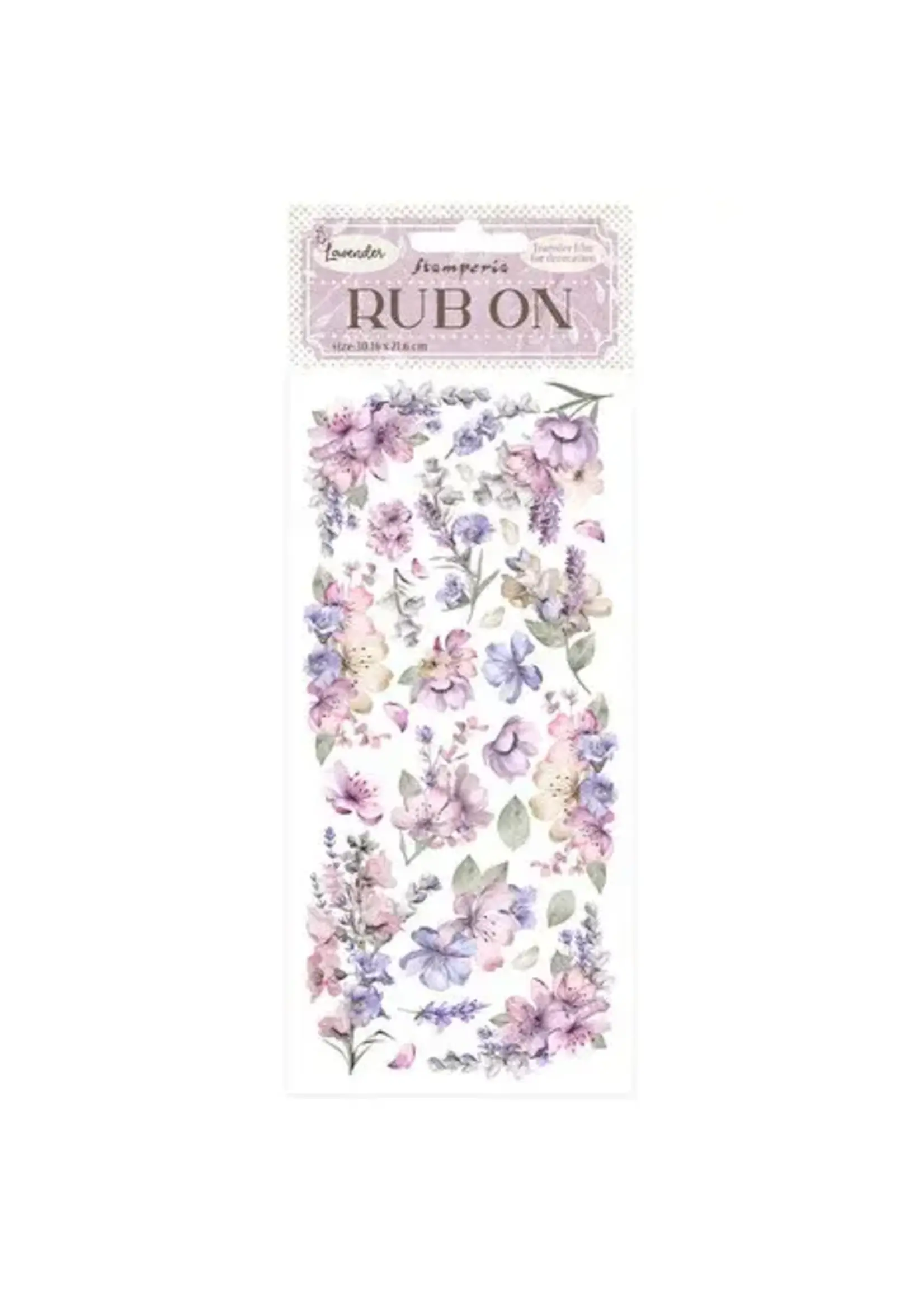 Lavender Rub-On 4x8,5 Inch Flowers (DFLRB94)