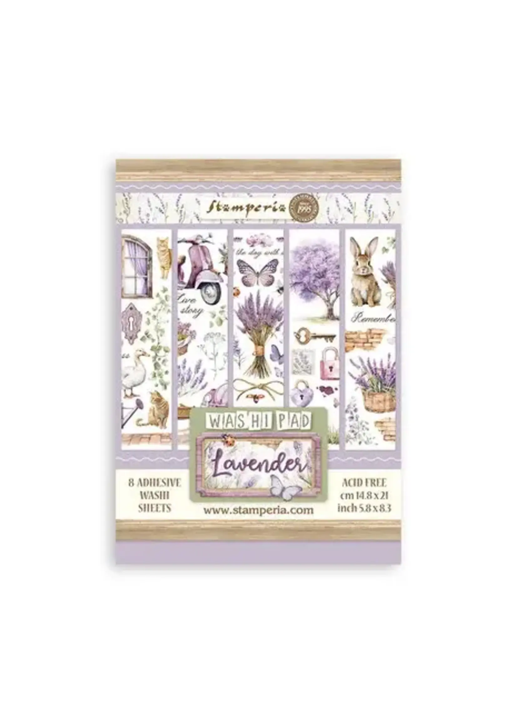 Lavender A5 Washi Pad (8pcs) (SBW07)