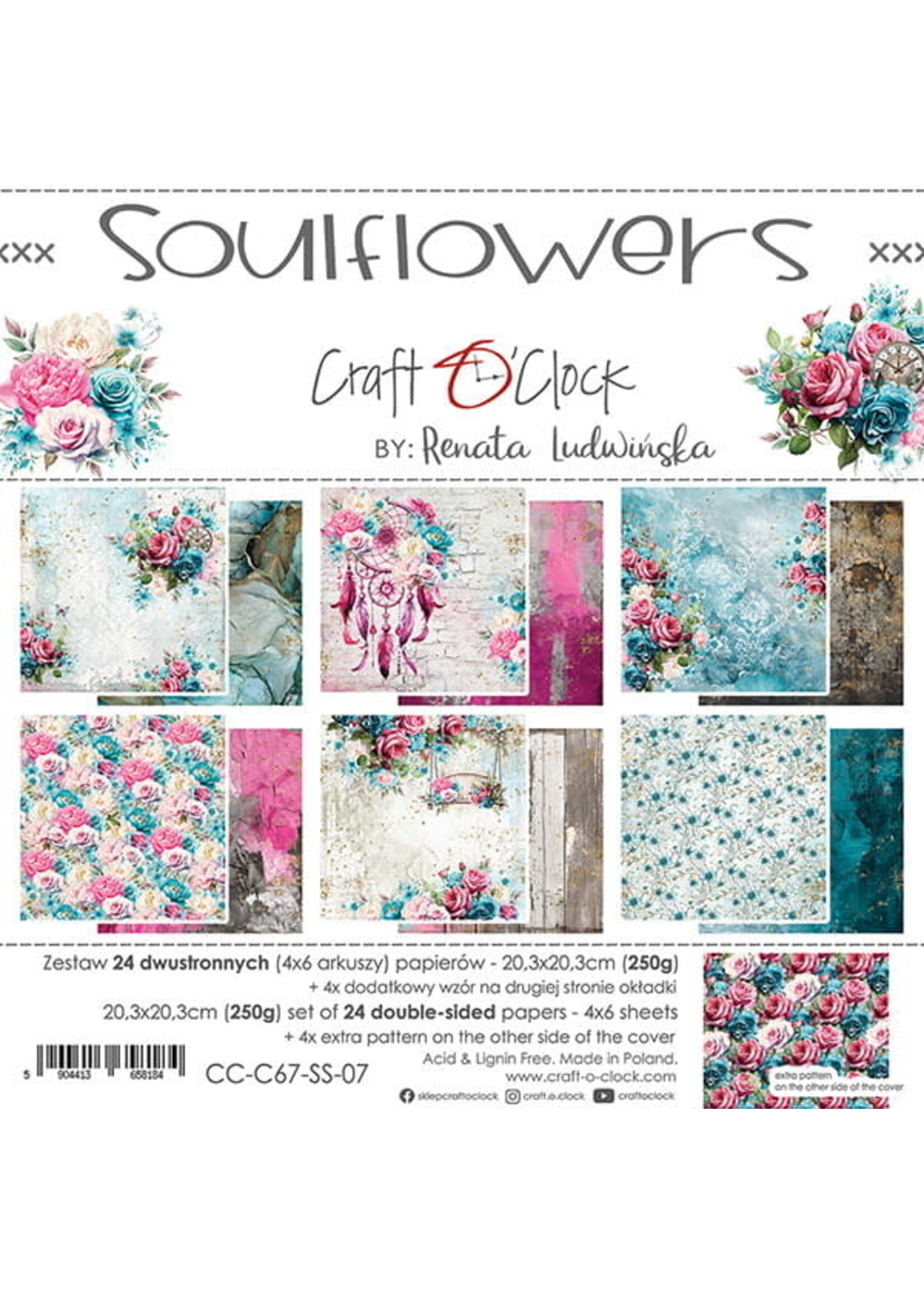 SOULFLOWERS - SET VLOEITJES 20,3X20,3CM