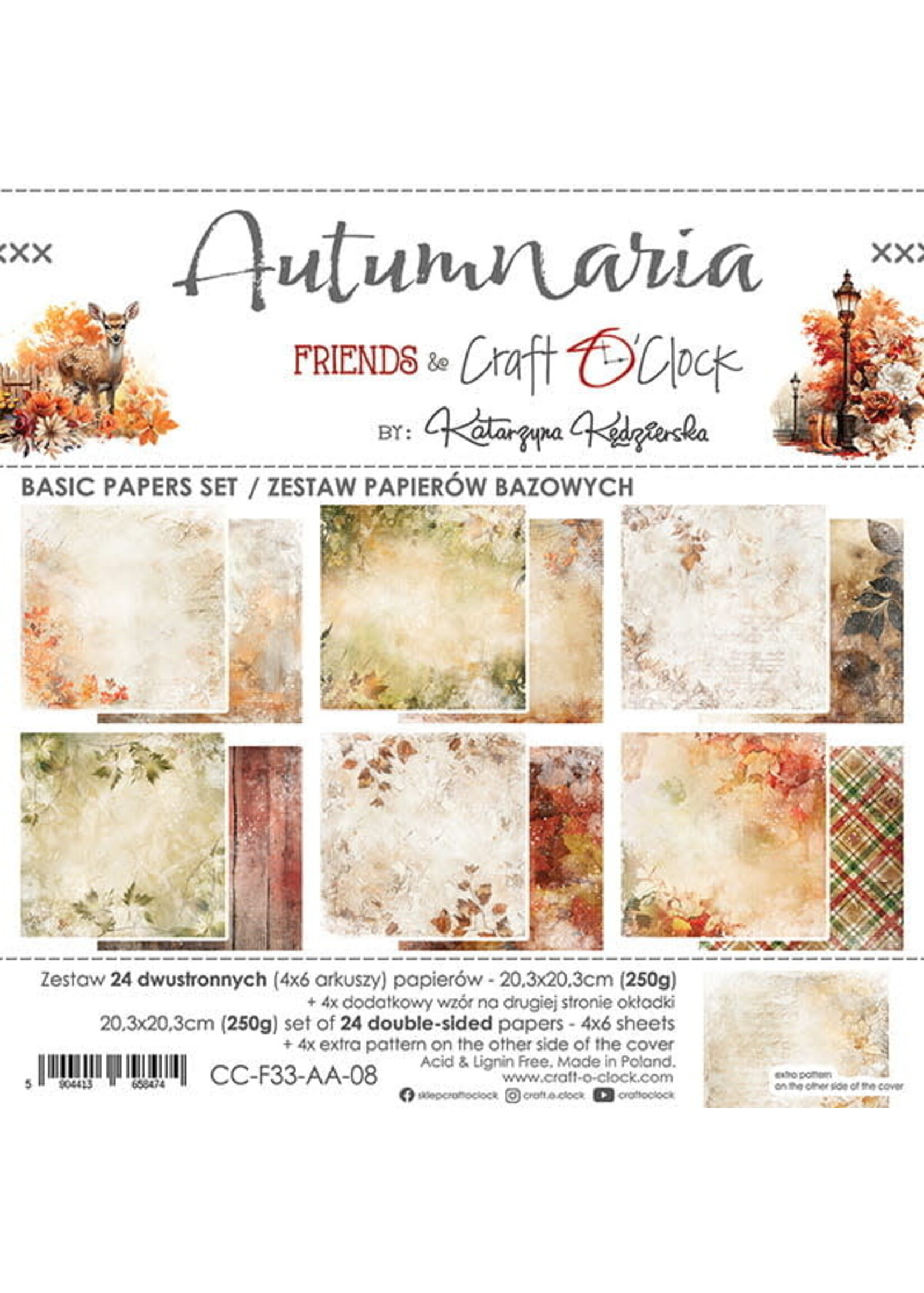 AUTUMNARIA - SET VLOEITJES 20,3X20,3CM - BASIC