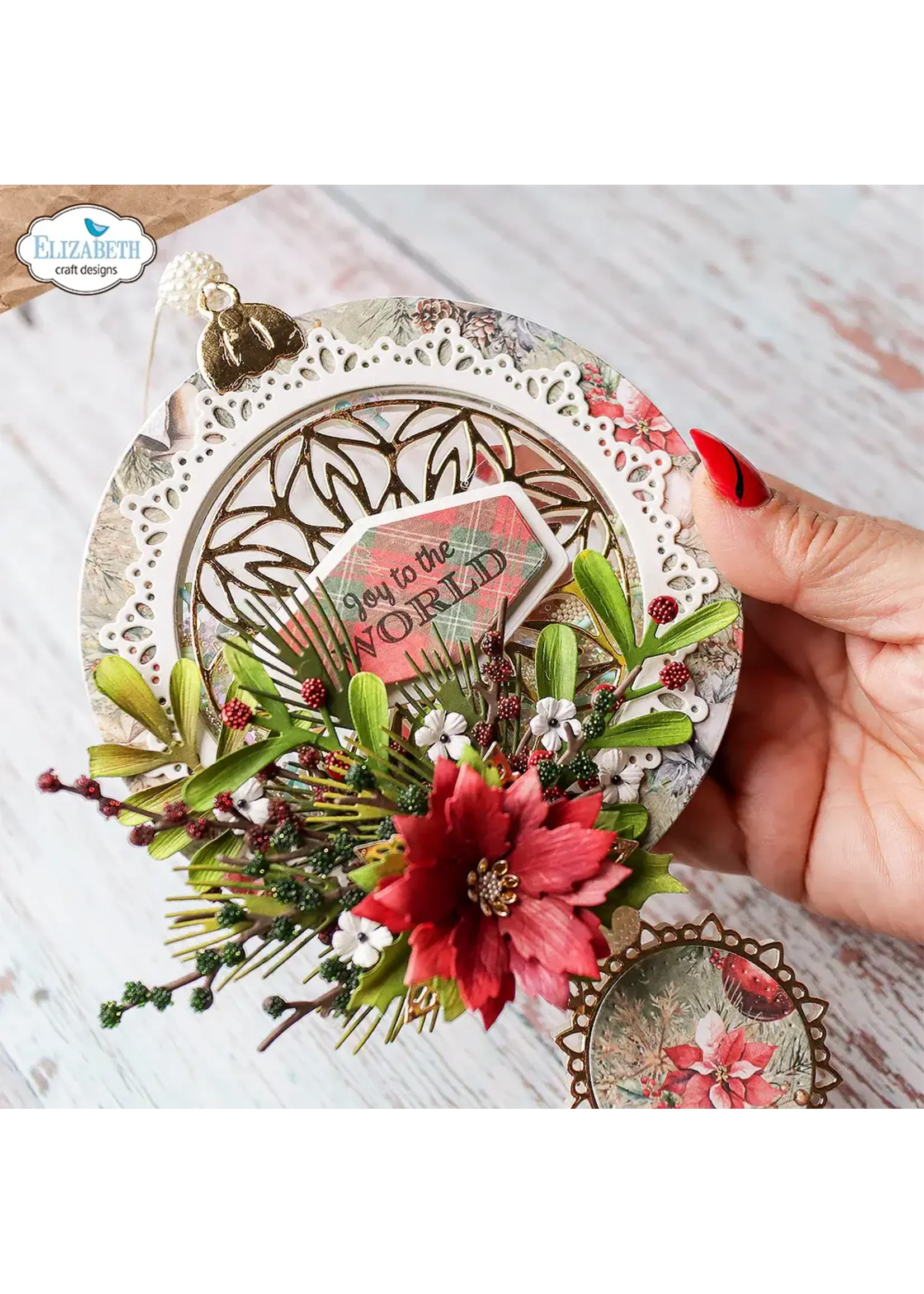 Vrolijk Ornament - Rond PAPIEREN BLOEMENSKU: 2155