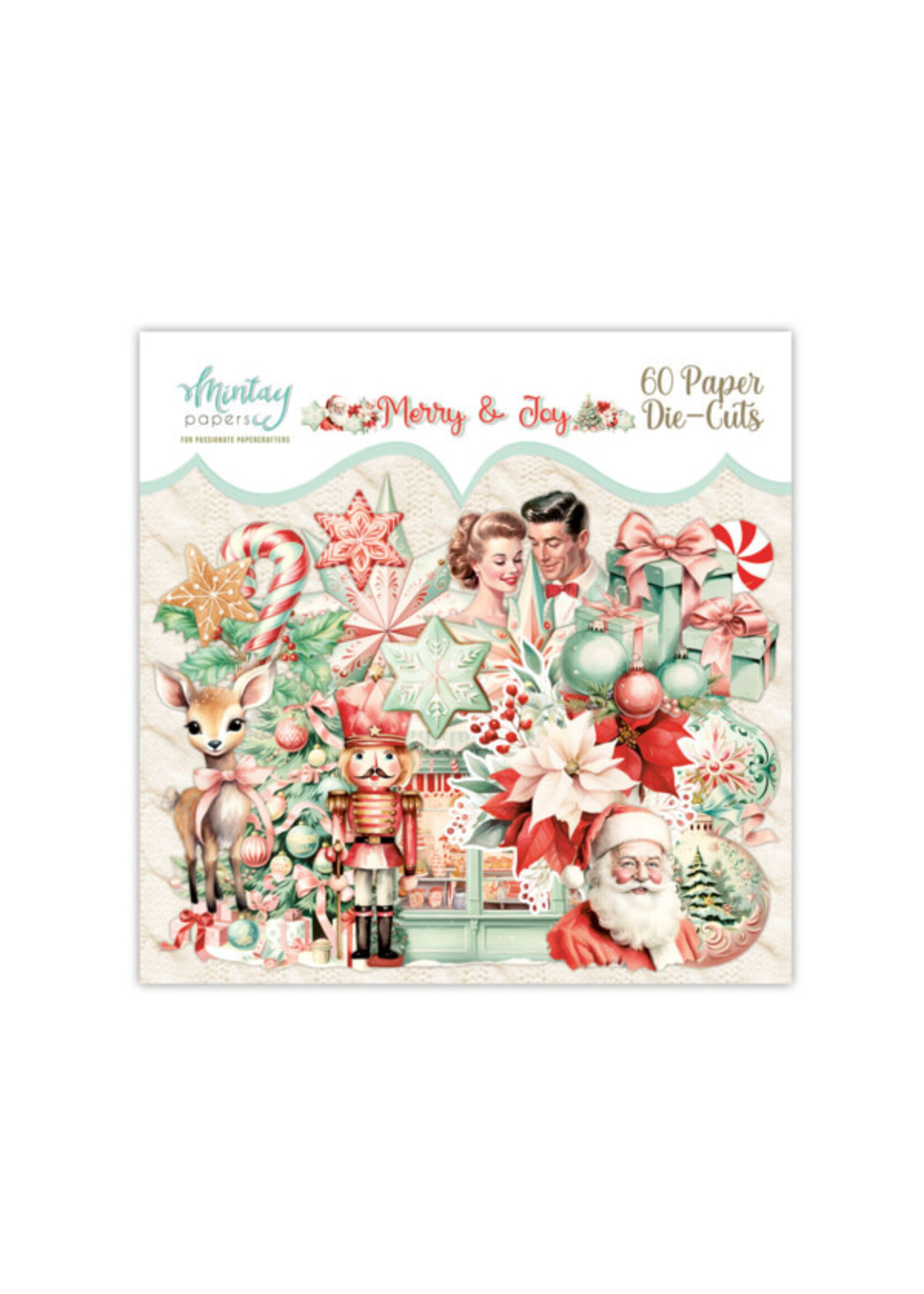 PAPIEREN STANSEN - MERRY & JOY, 60 STUKS