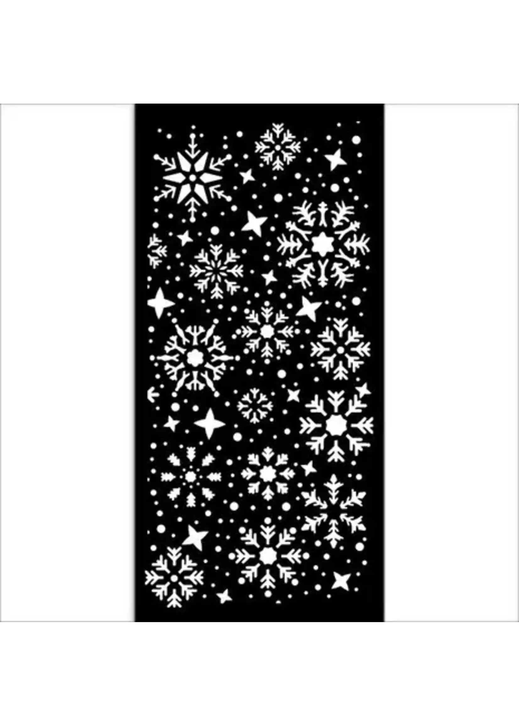 Gear up for Christmas Thick Stencil 12x25cm Snowflakes (KSTDL100)