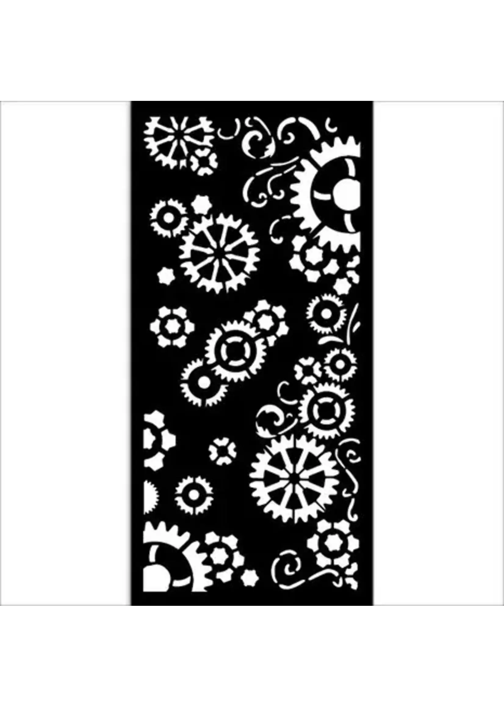 Gear up for Christmas Thick Stencil 12x25cm Gears (KSTDL98)