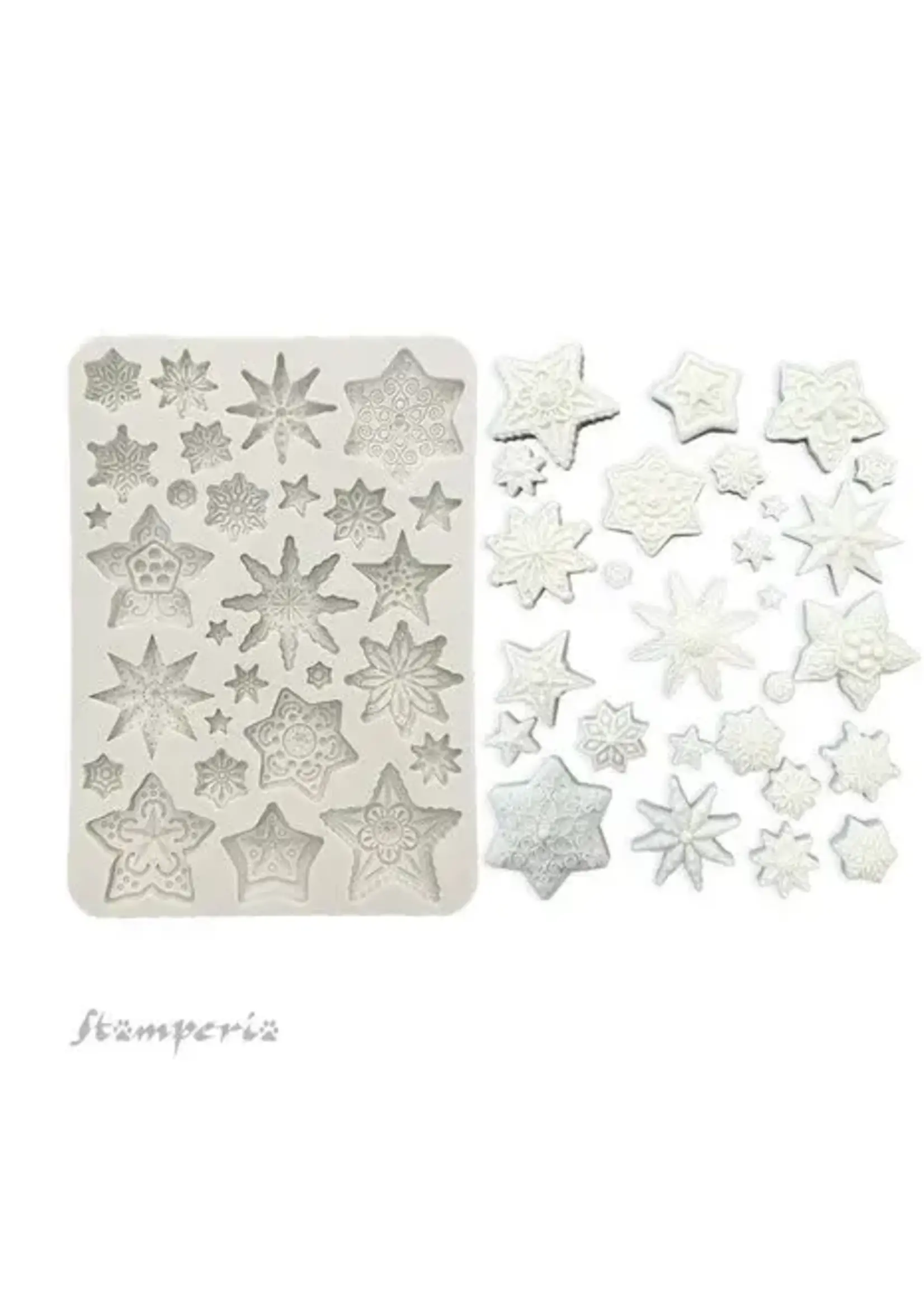 Gear up for Christmas Silicon Mould A5 Stars (KACMA532)