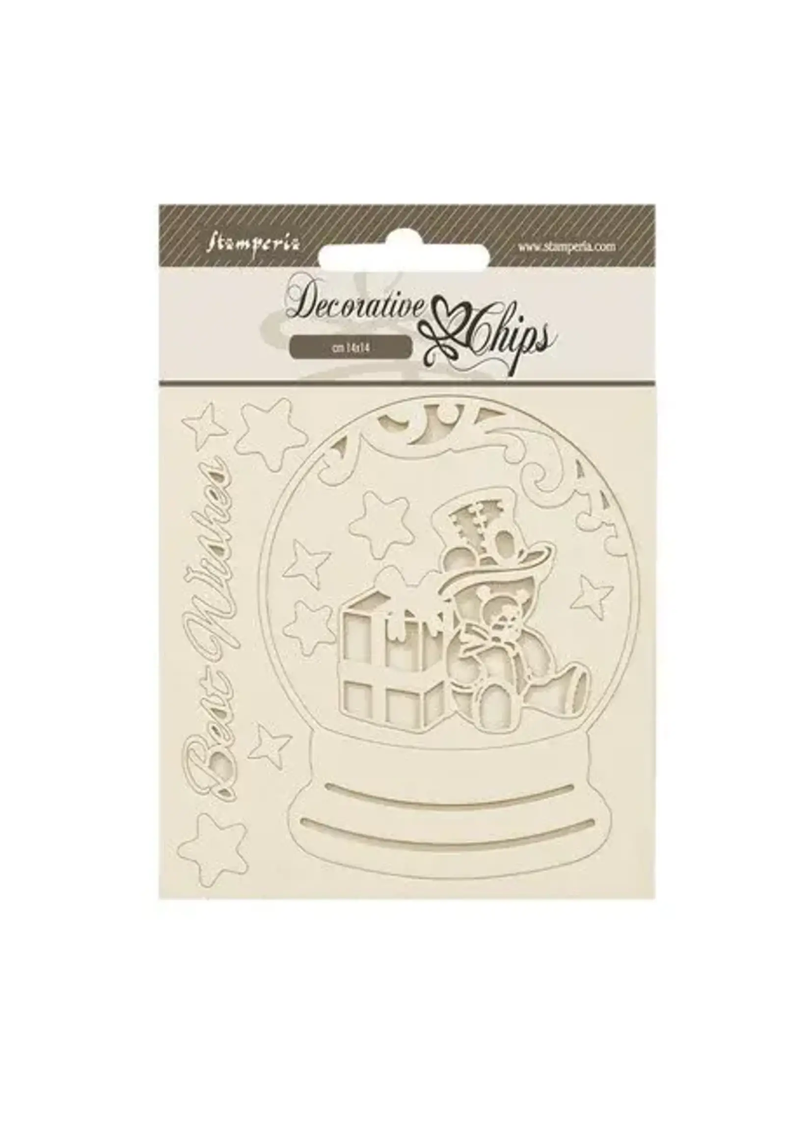 Gear up for Christmas Decorative Chips Snowglobes (SCB225)