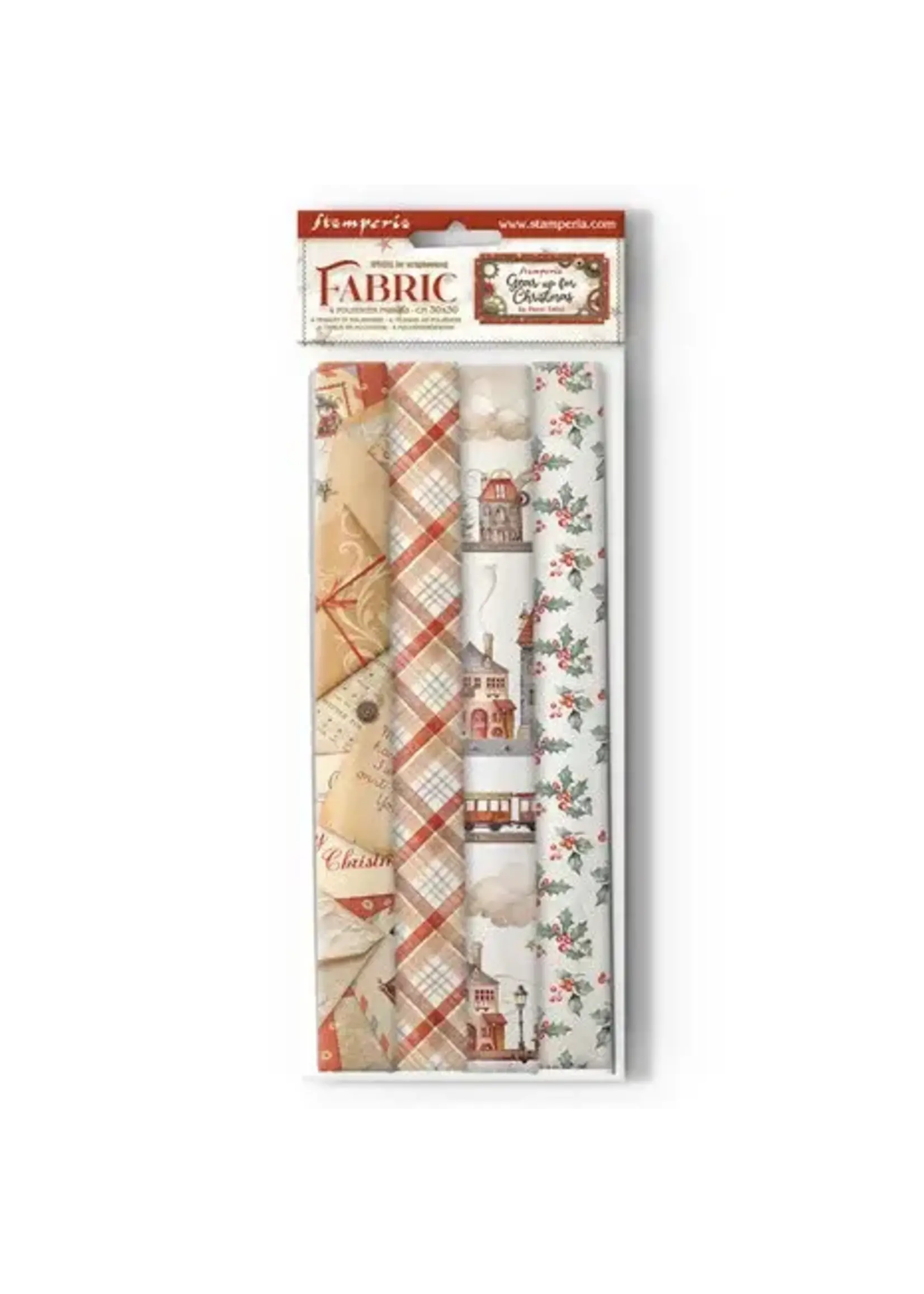 Gear up for Christmas 12x12 Inch Fabric Sheets (4pcs) (SBPLT32)