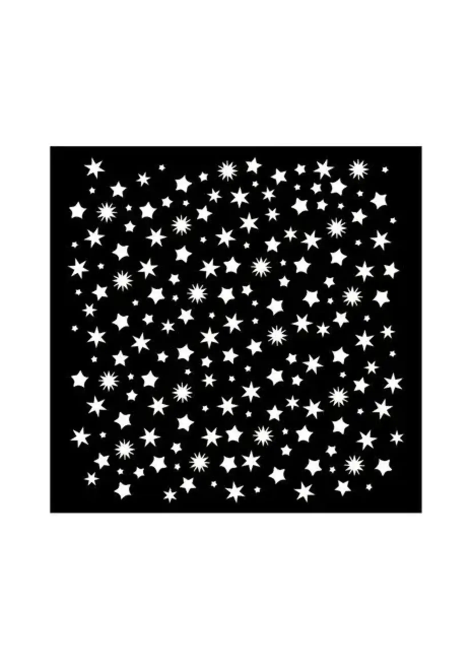Classic Christmas Thick Stencil 18x18cm Stars Pattern (KSTDQ112)