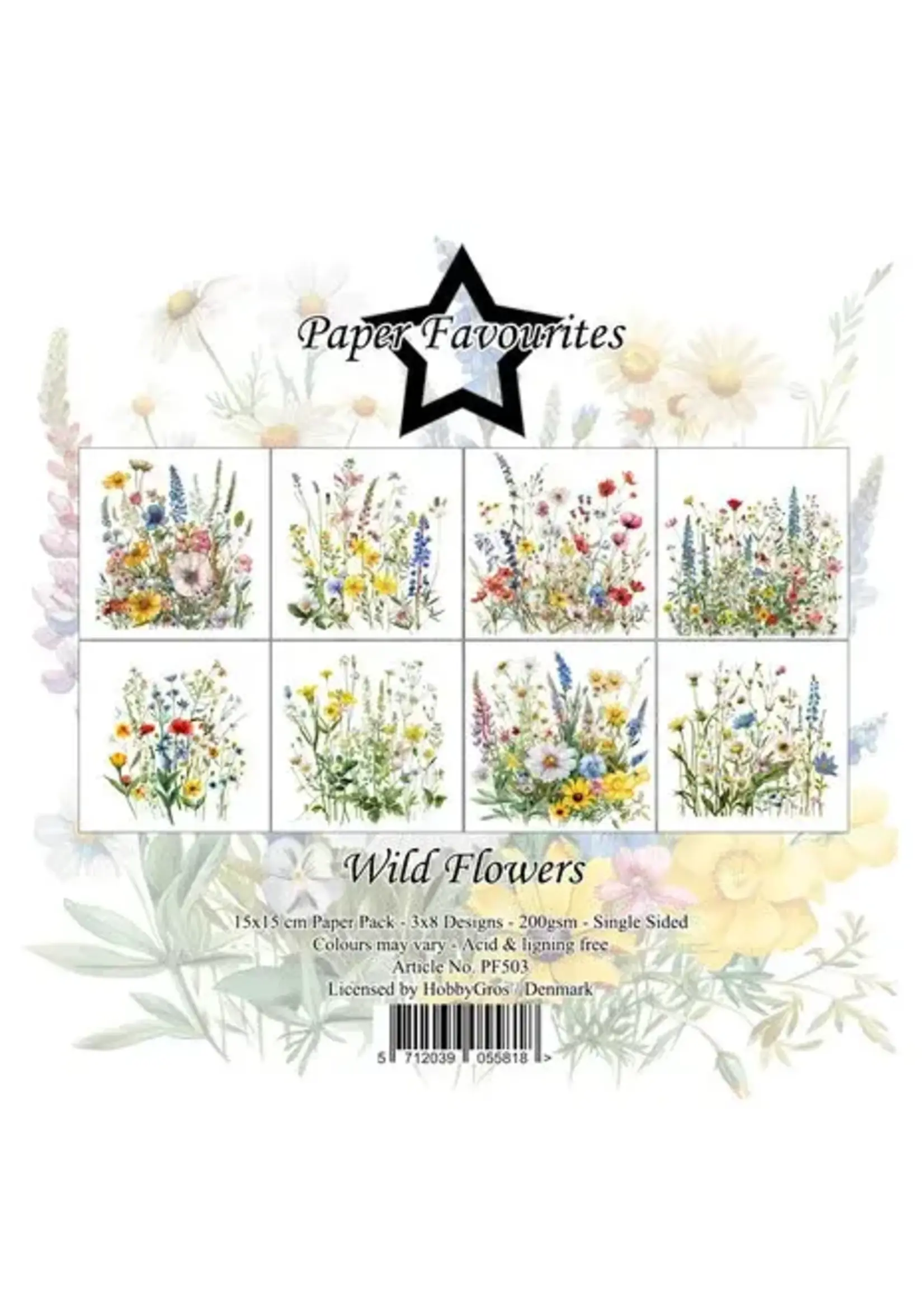 Wild Flowers 6x6 Inch Paper Pack (PF503)