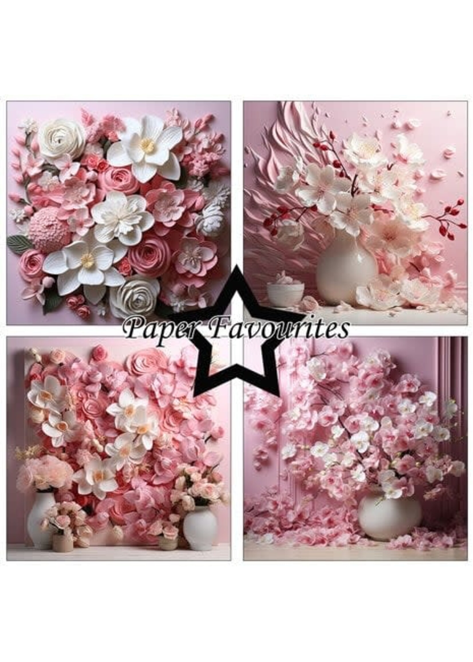 Wedding Flowers 6x6 Inch Paper Pack (PF502)