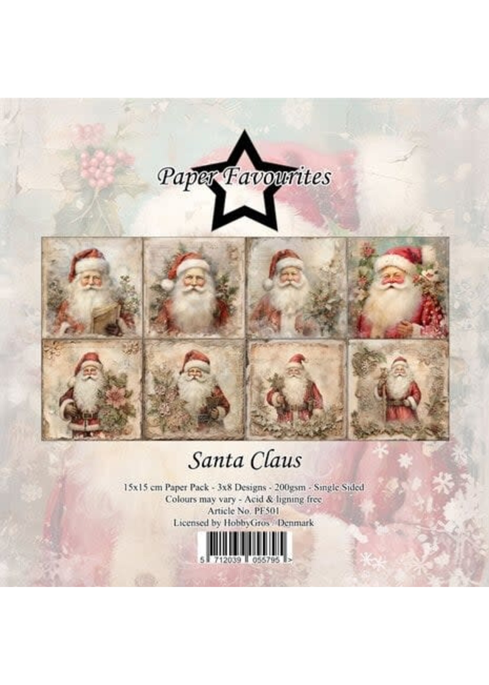 Santa Claus 6x6 Inch Paper Pack (PF501)