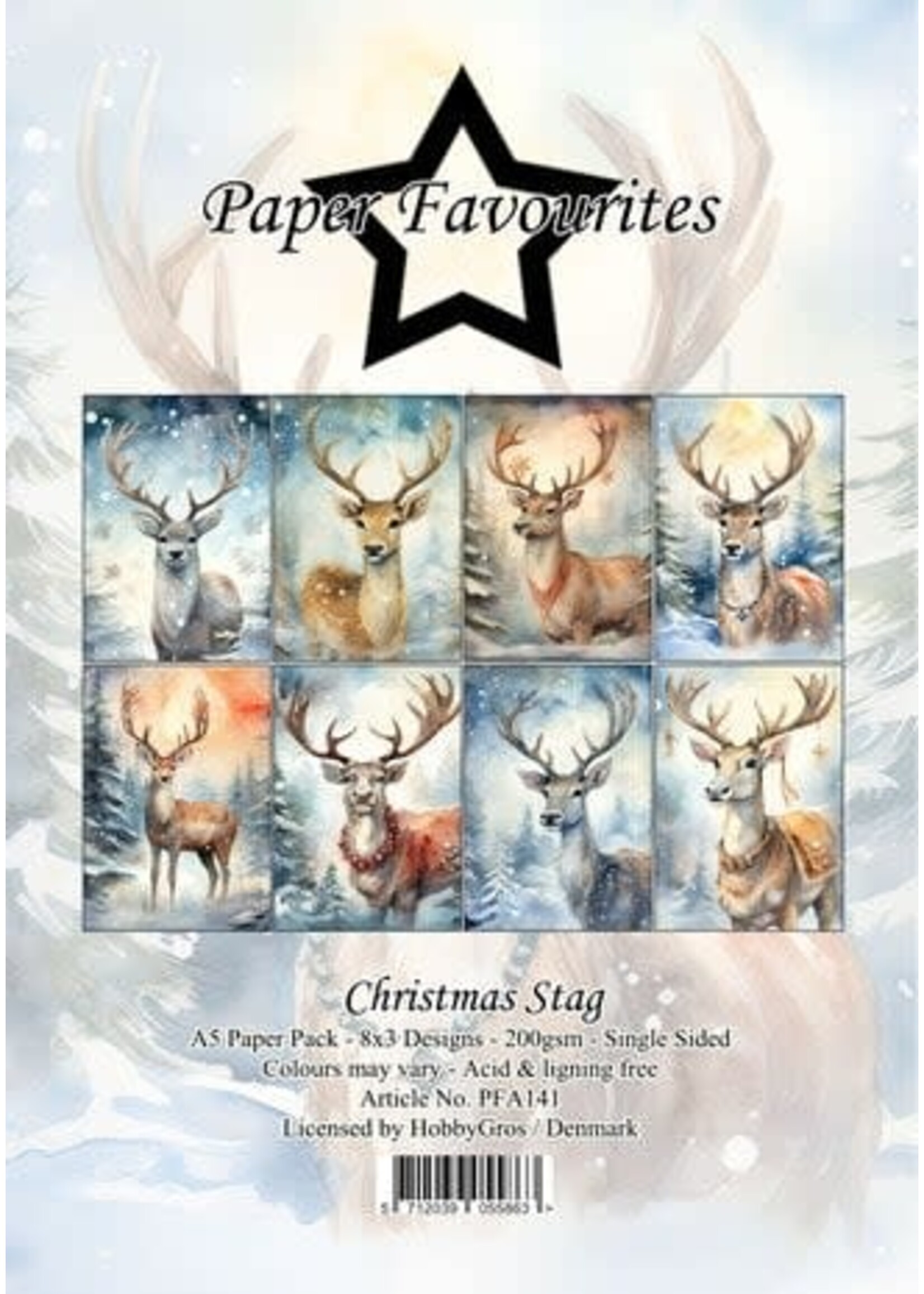 Christmas Stag A5 Paper Pack (PFA141)