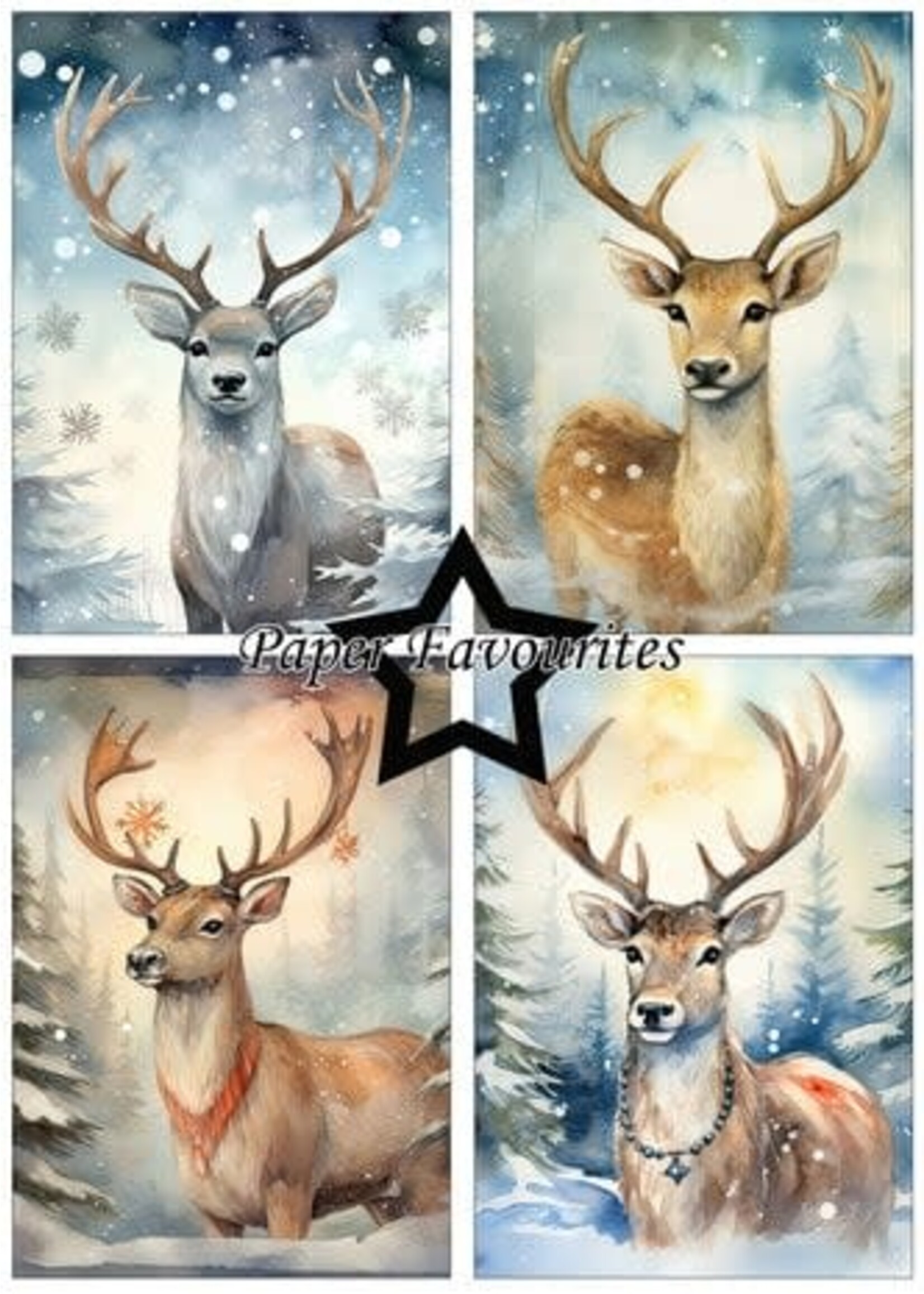 Christmas Stag A5 Paper Pack (PFA141)