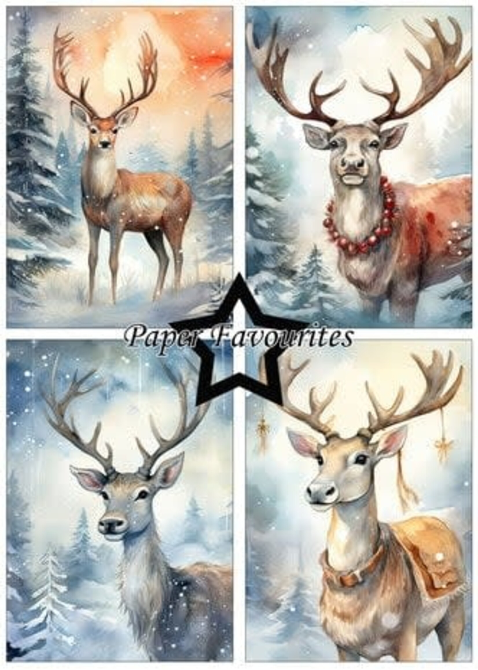 Christmas Stag A5 Paper Pack (PFA141)