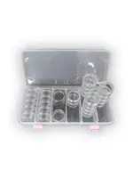 Plastic Storage Box w/ 28 Compartments - Jars (SS105)