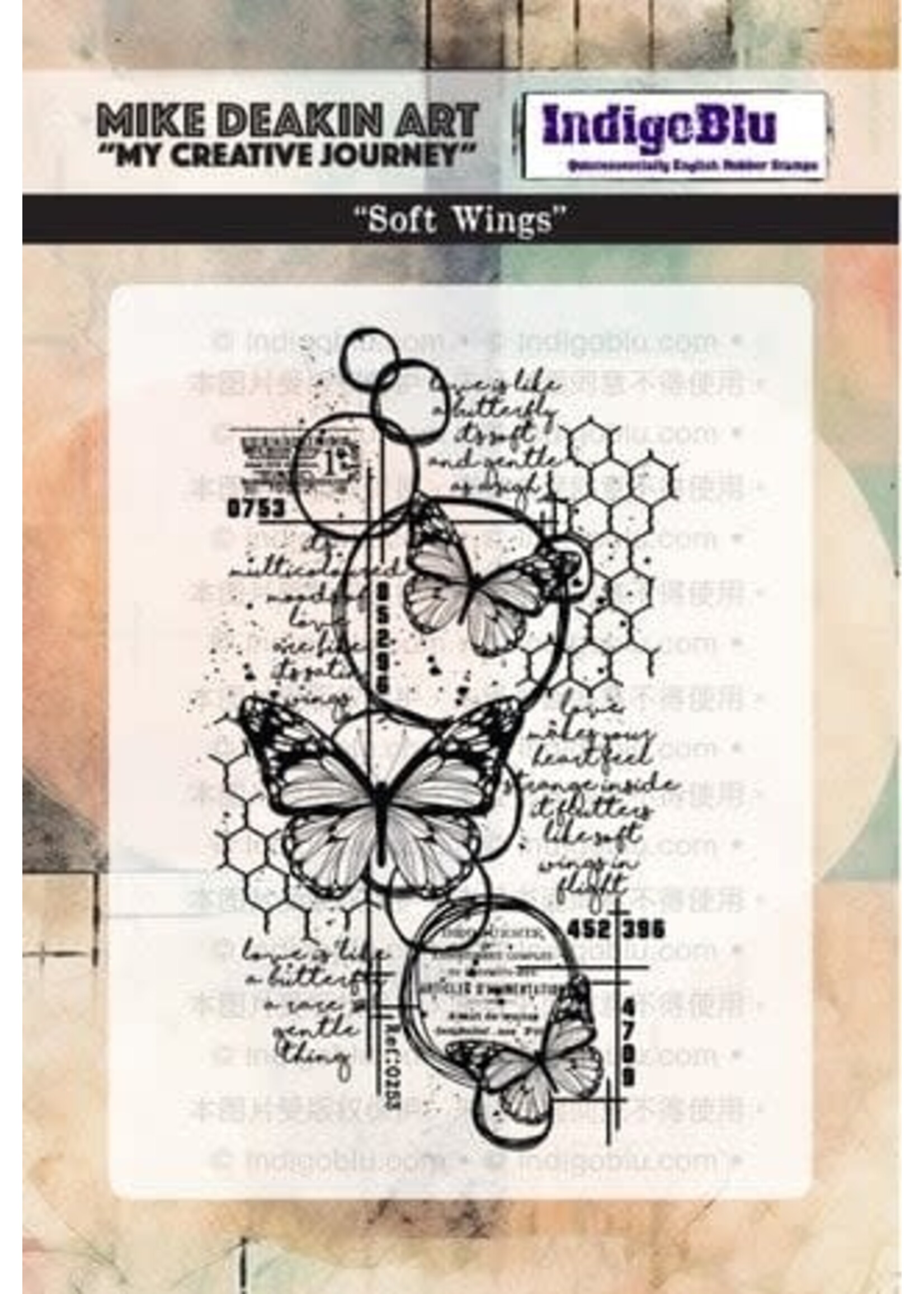 Soft Wings A6 Rubber Stamps (IND1281)