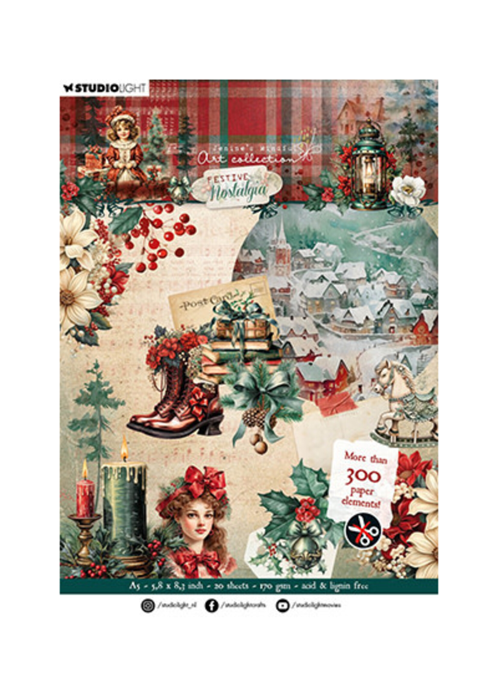 JMA-FN-DCPP251 - Paper Pad Paper elements Festive Nostalgia nr.251