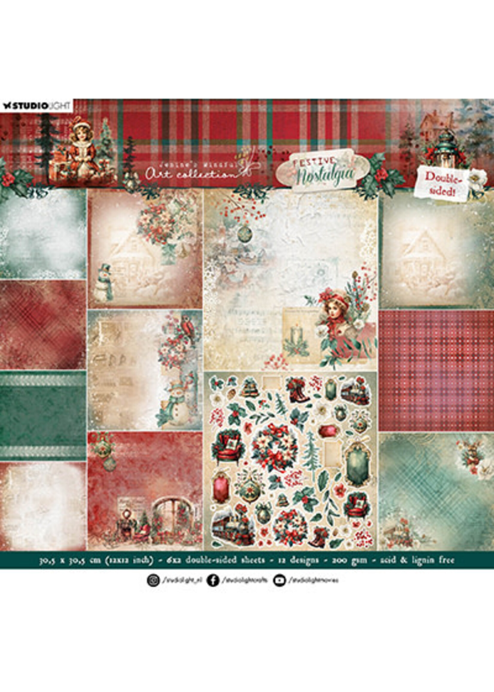 JMA-FN-DPP252 - Double-sided scrapbooking Festive Nostalgia nr.252