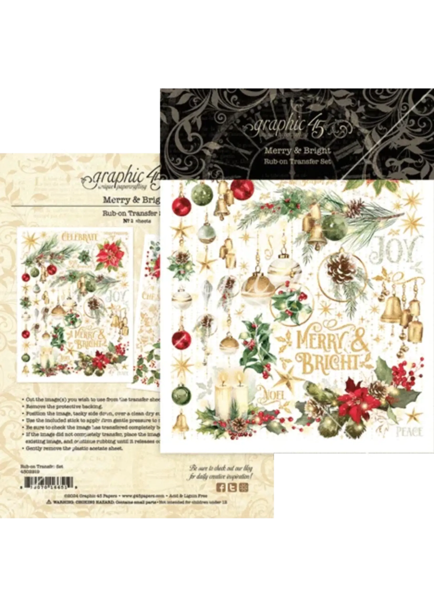 Merry & Bright Rub-On Transfers (4502919)