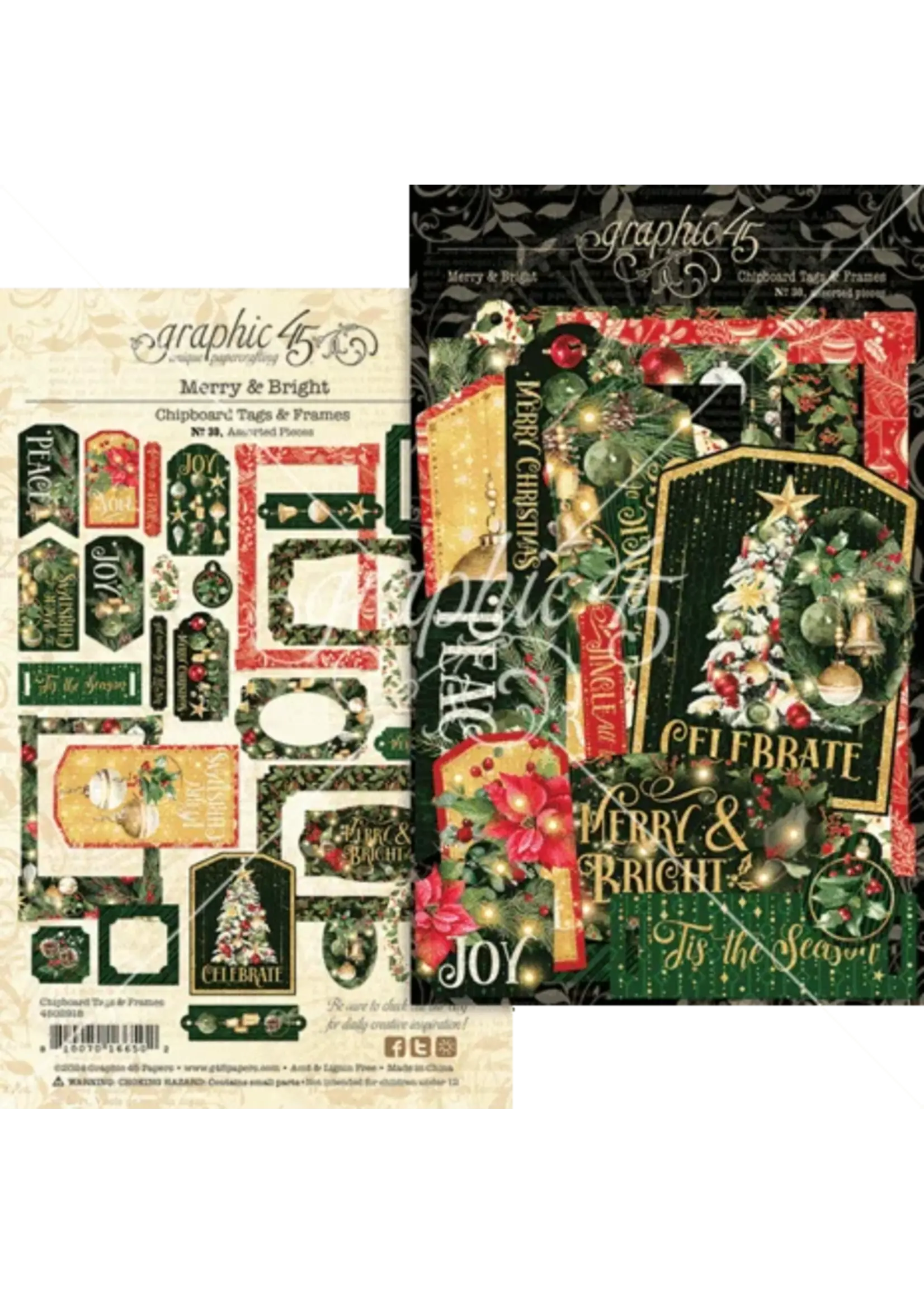 Merry & Bright Chipboard Tags & Frames (4502918)
