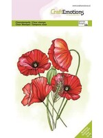 CraftEmotions clearstamps A6 - Klaprozen GB Dimensional stamp (06-24) Artikelnummer 130501/1379