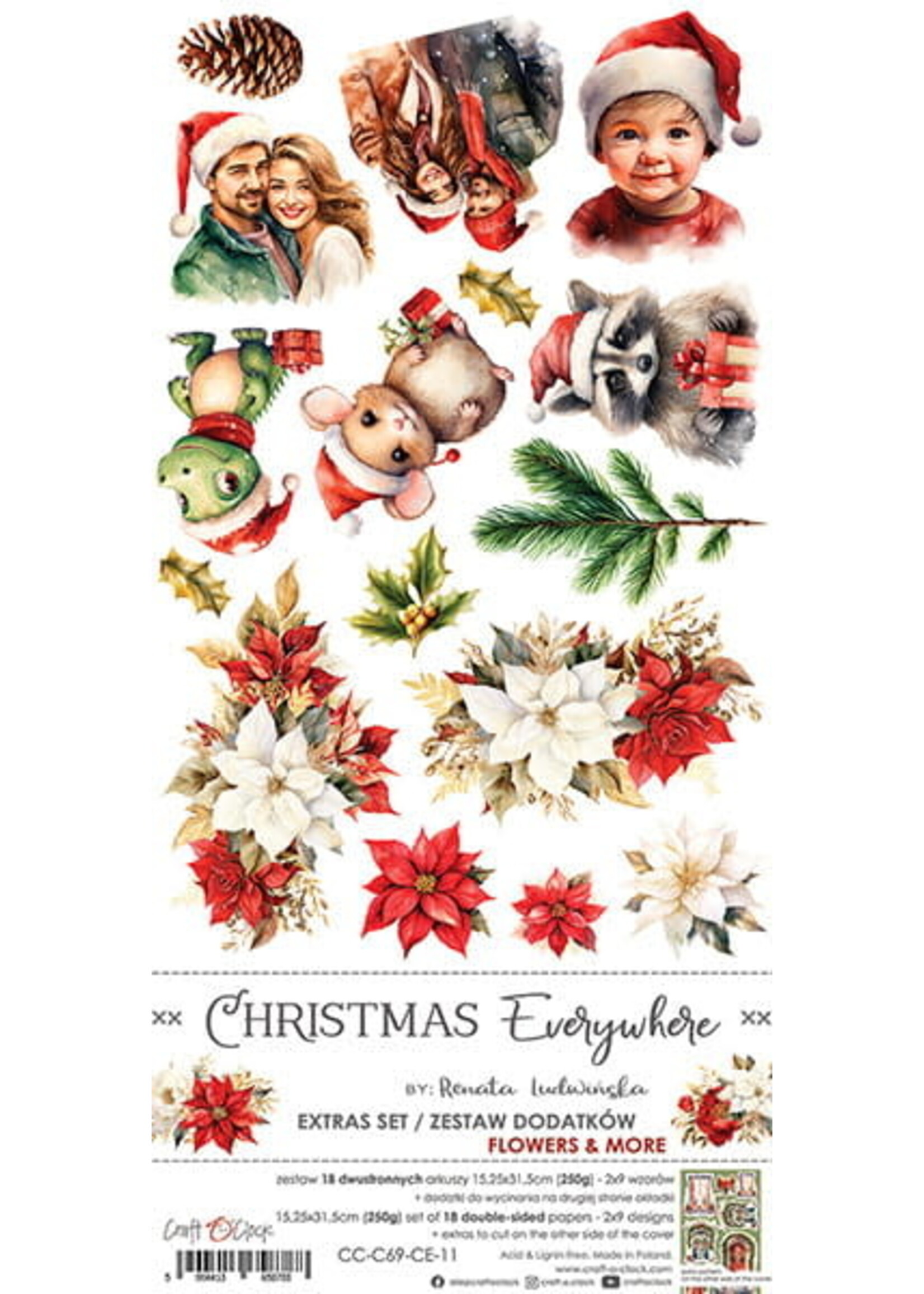 KERST OVERAL - EXTRA'S SET - BLOEMEN